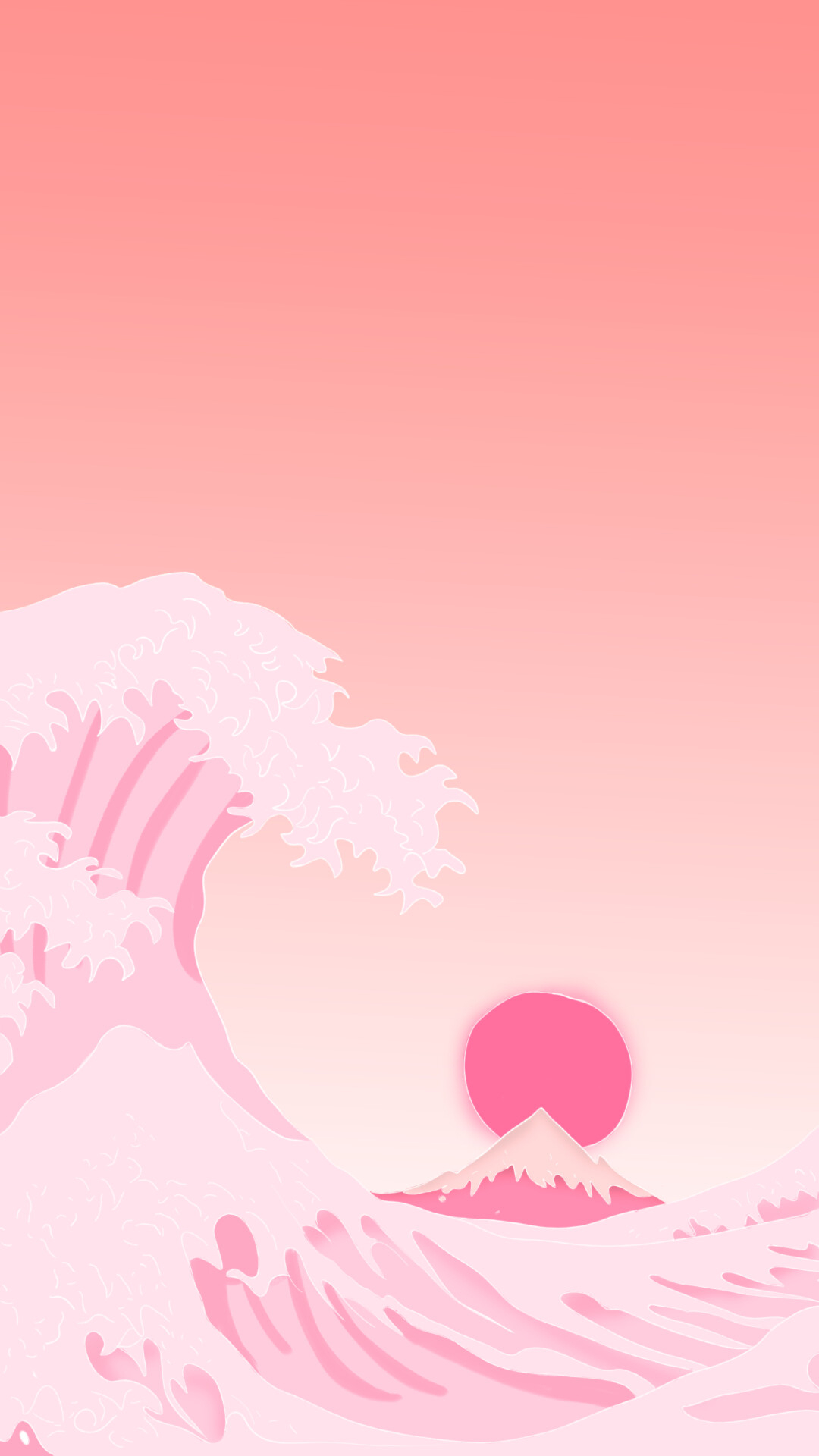 1080x1920 ArtStation Pink Wave (Wallpaper