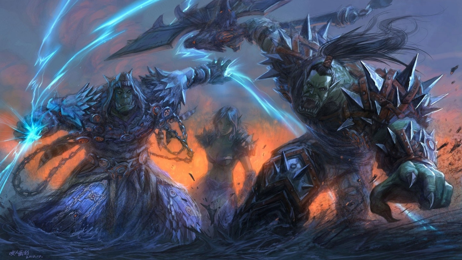 1920x1080 Download wallpaper warrior, orcs, wow, Horde, world of warcraft, shaman, Warcraft, horde, orc, section games in resoluti