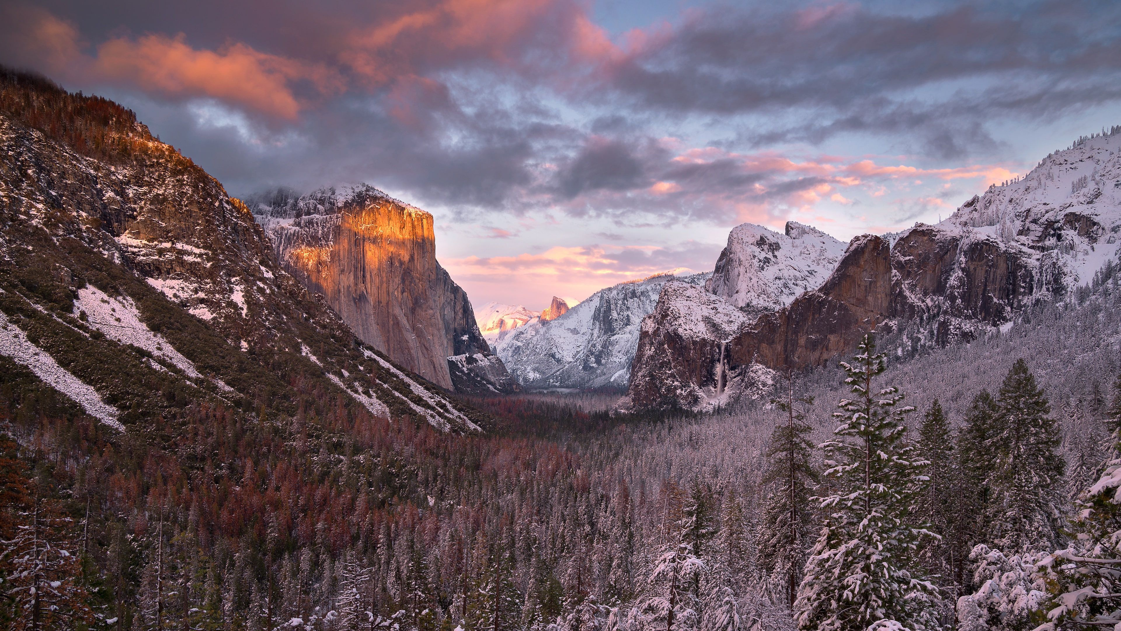 3840x2160 mountains #nature #winter #landscape Yosemite National Park #USA #4K # wallpaper #hdwallpaper #desk&acirc;&#128;&brvbar; | Yosemite national park, Yosemite national, National parks usa