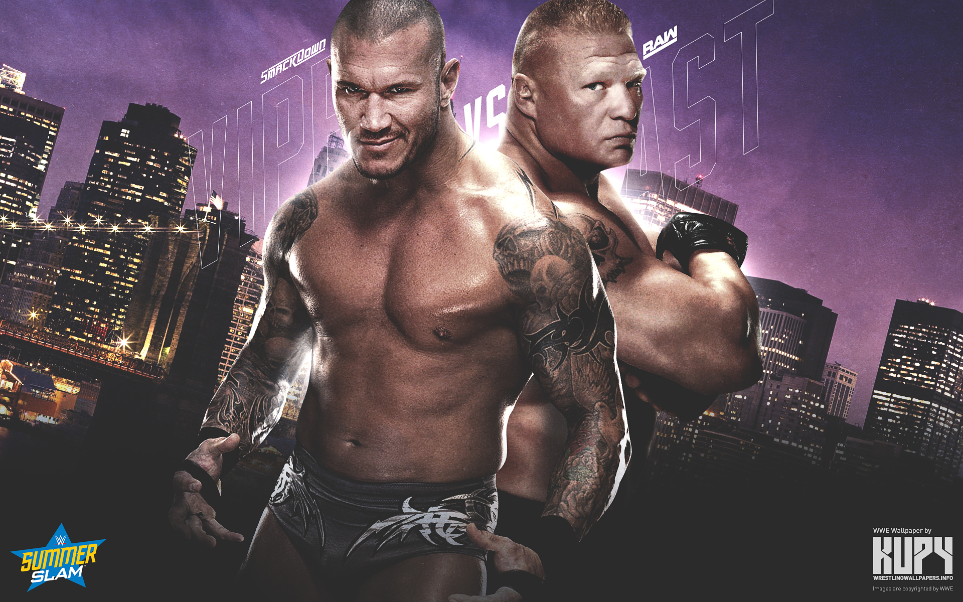 1920x1200 NEW SummerSlam 2016: Randy Orton vs. Brock Lesnar wallpaper! Kupy Wrestling Wallpapers