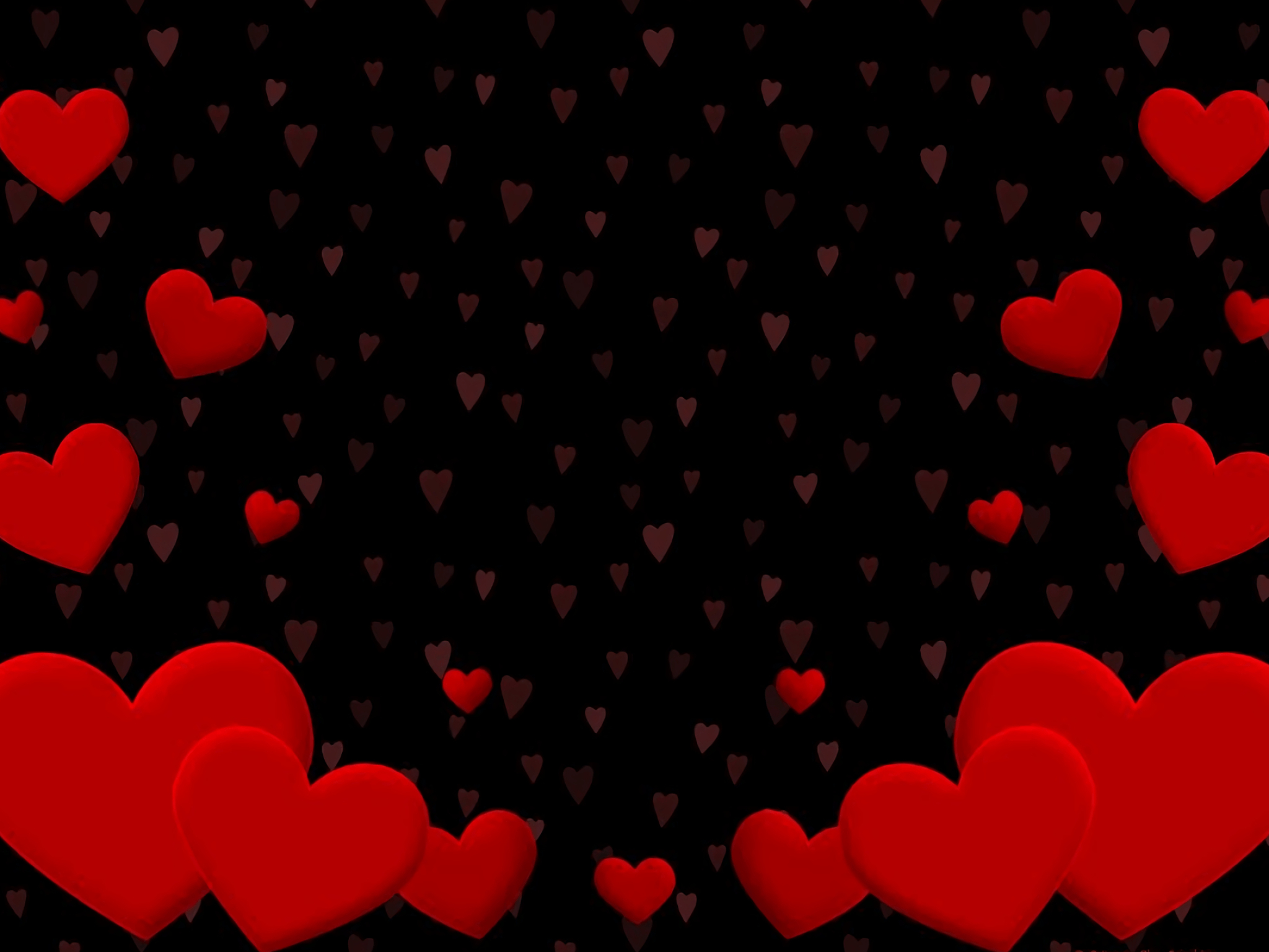 2048x1536 Red And Black Heart Wallpapers