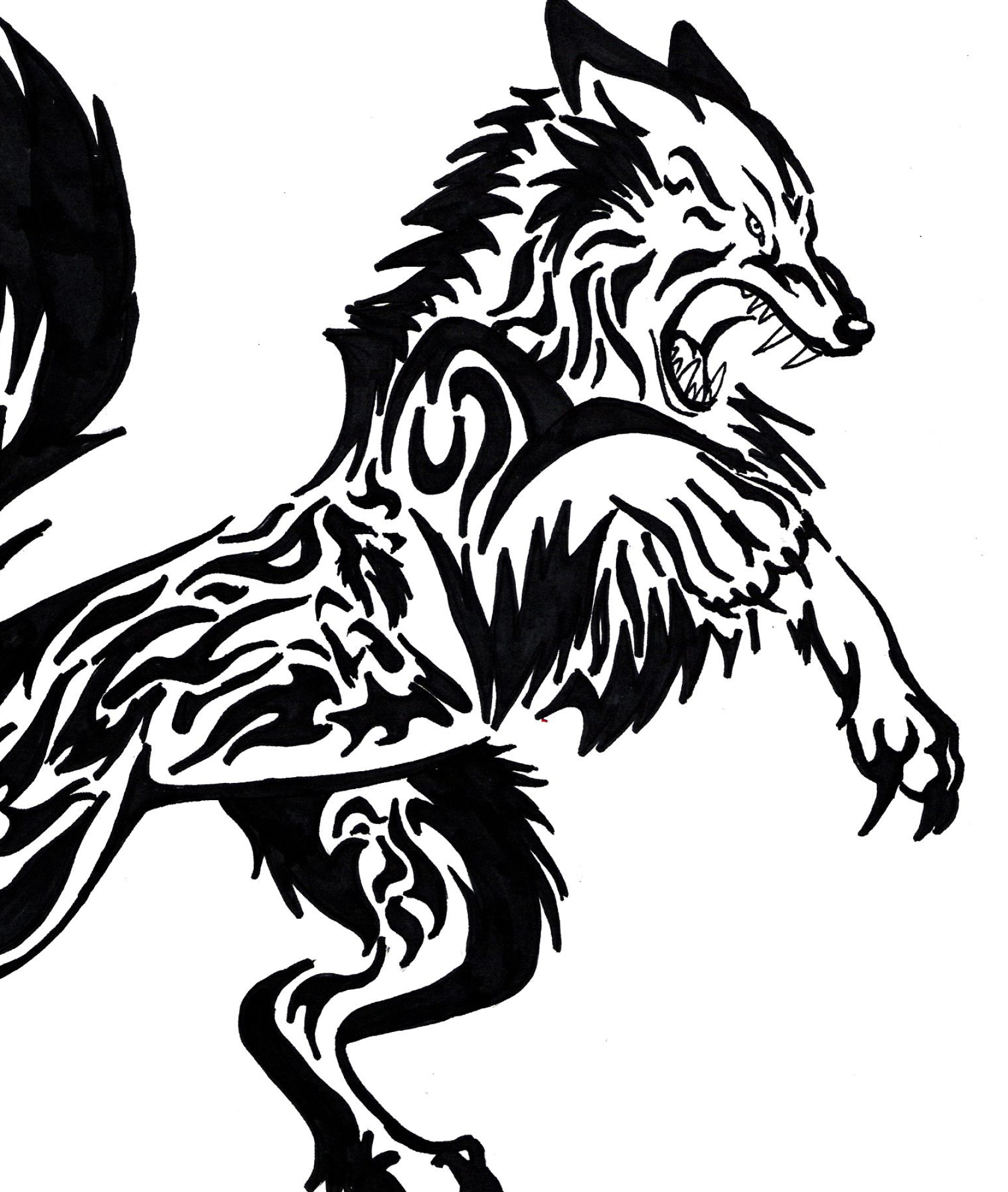 1700x2011 Tribal Wolf Wallpapers Top Free Tribal Wolf Backgrounds