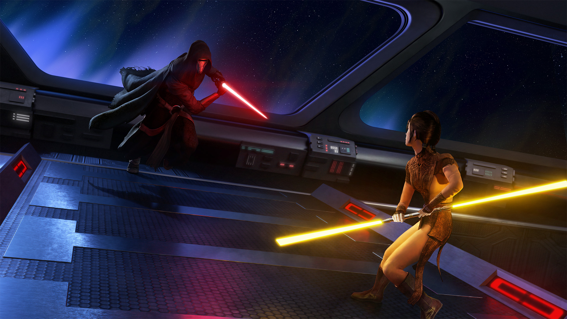 1920x1080 Star Wars Darth Revan Vs Bastila Shan, HD Superheroes, 4k Wallpapers, Images, Backgrounds, Photos and Pictures