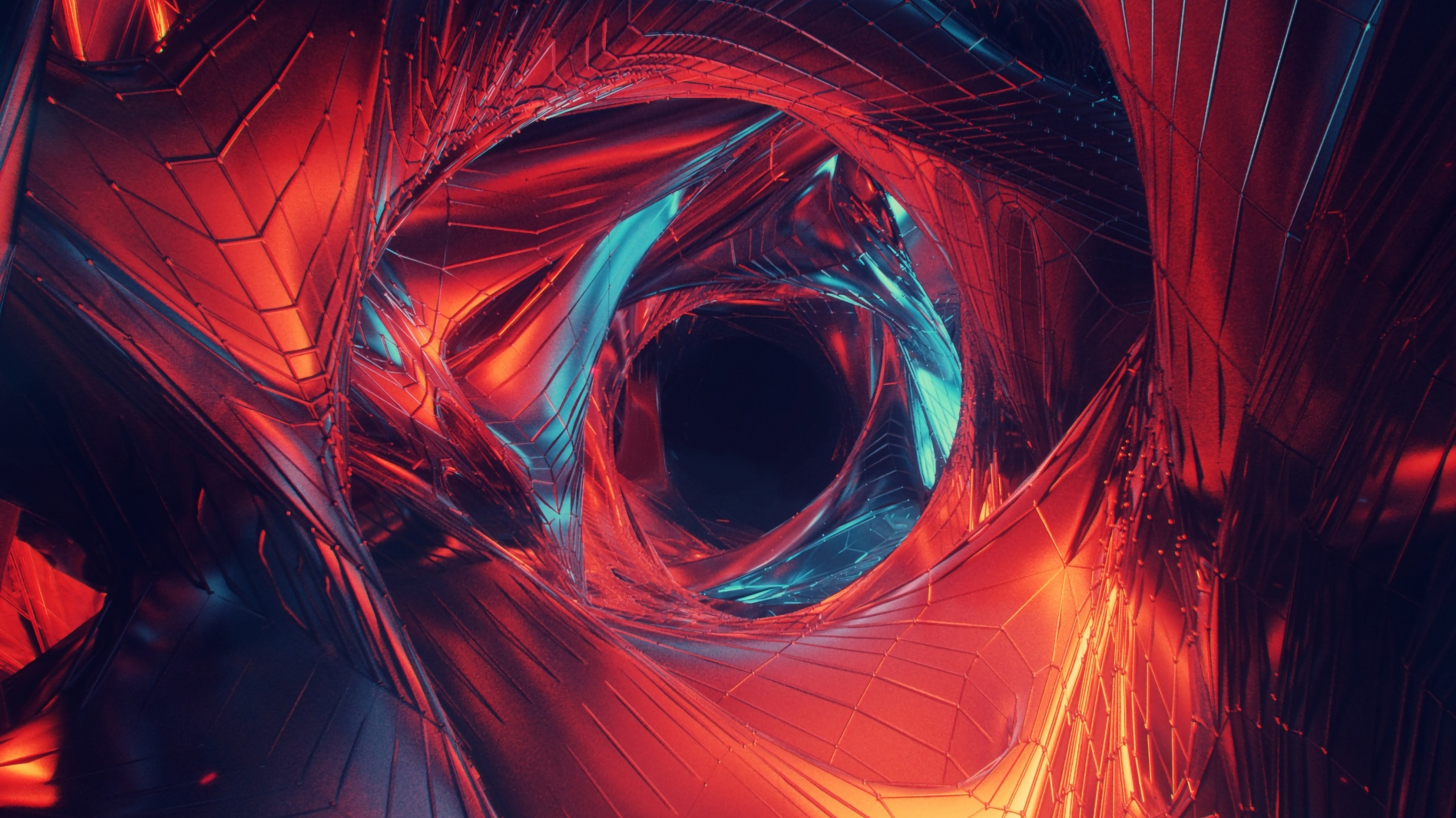 2560x1440 Download wormhole, digital art, abstract wallpaper, dual wide 16:9 hd image, background, 7448