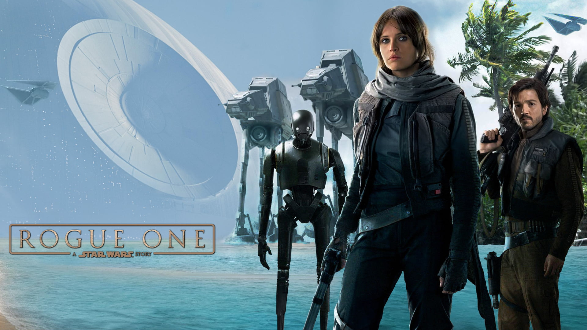 1920x1080 Star Wars Rogue One poster, Rogue One: A Star Wars Story, movies, Jyn Erso, Rebel Alliance HD wallpaper