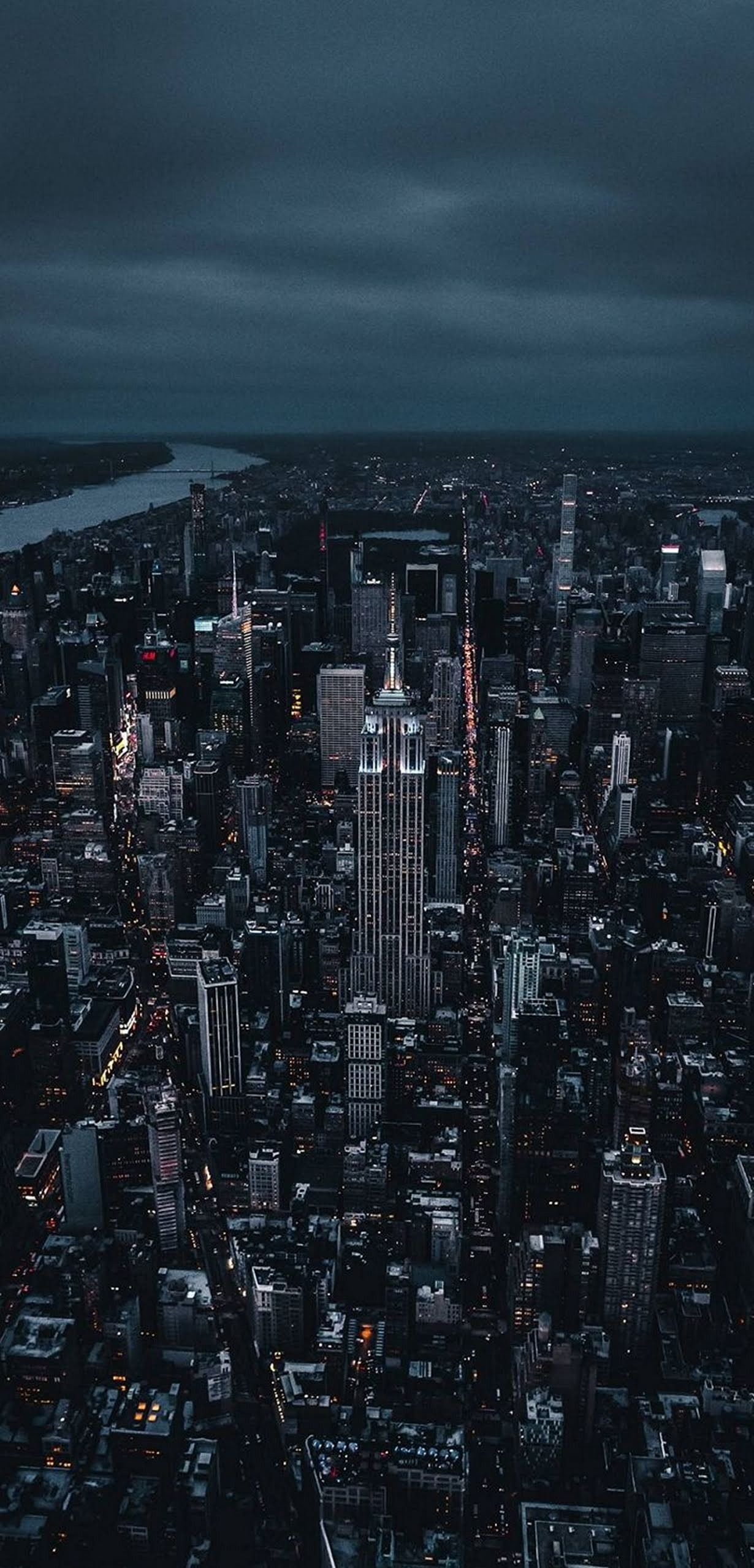 1230x2556 New York skyscraper,night,mobile wallpaper,city,buildings HD Mobile Walls