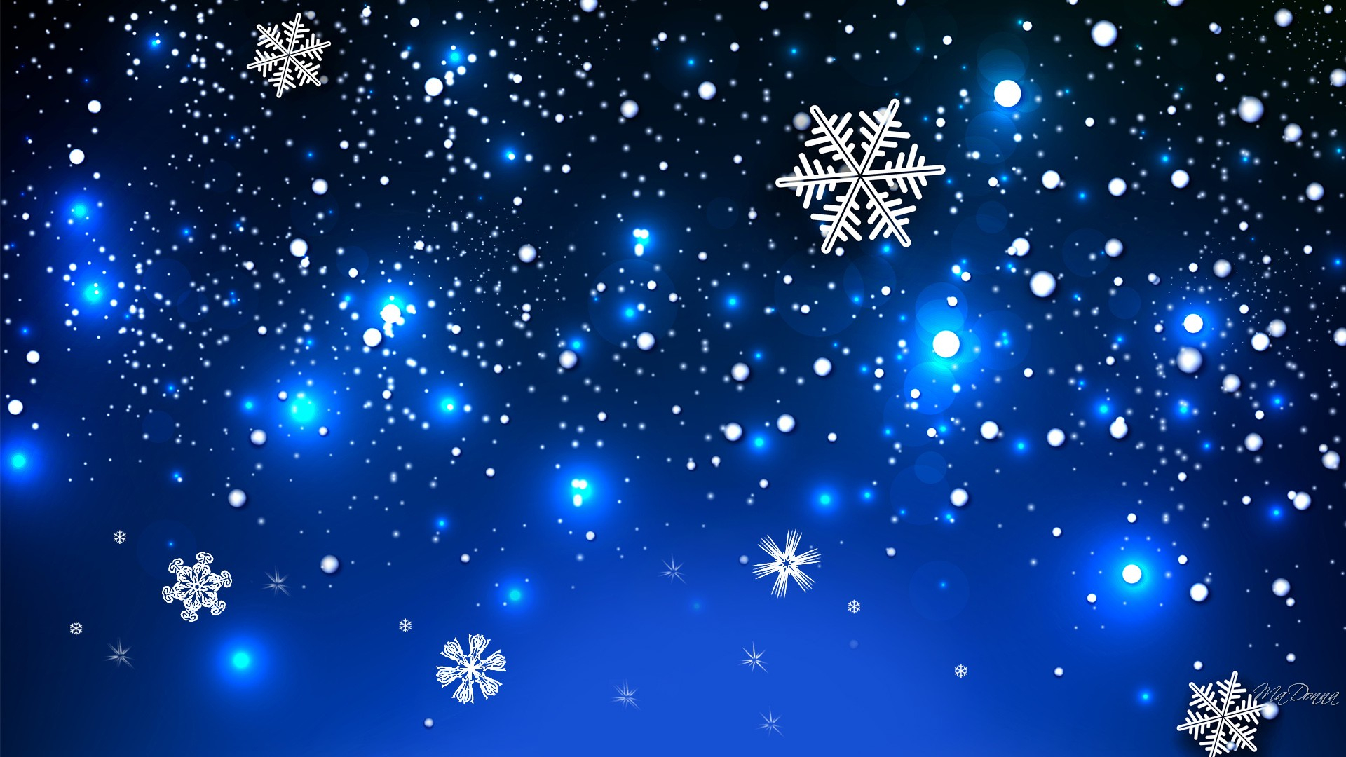 1920x1080 Snowflakes by MaDonna