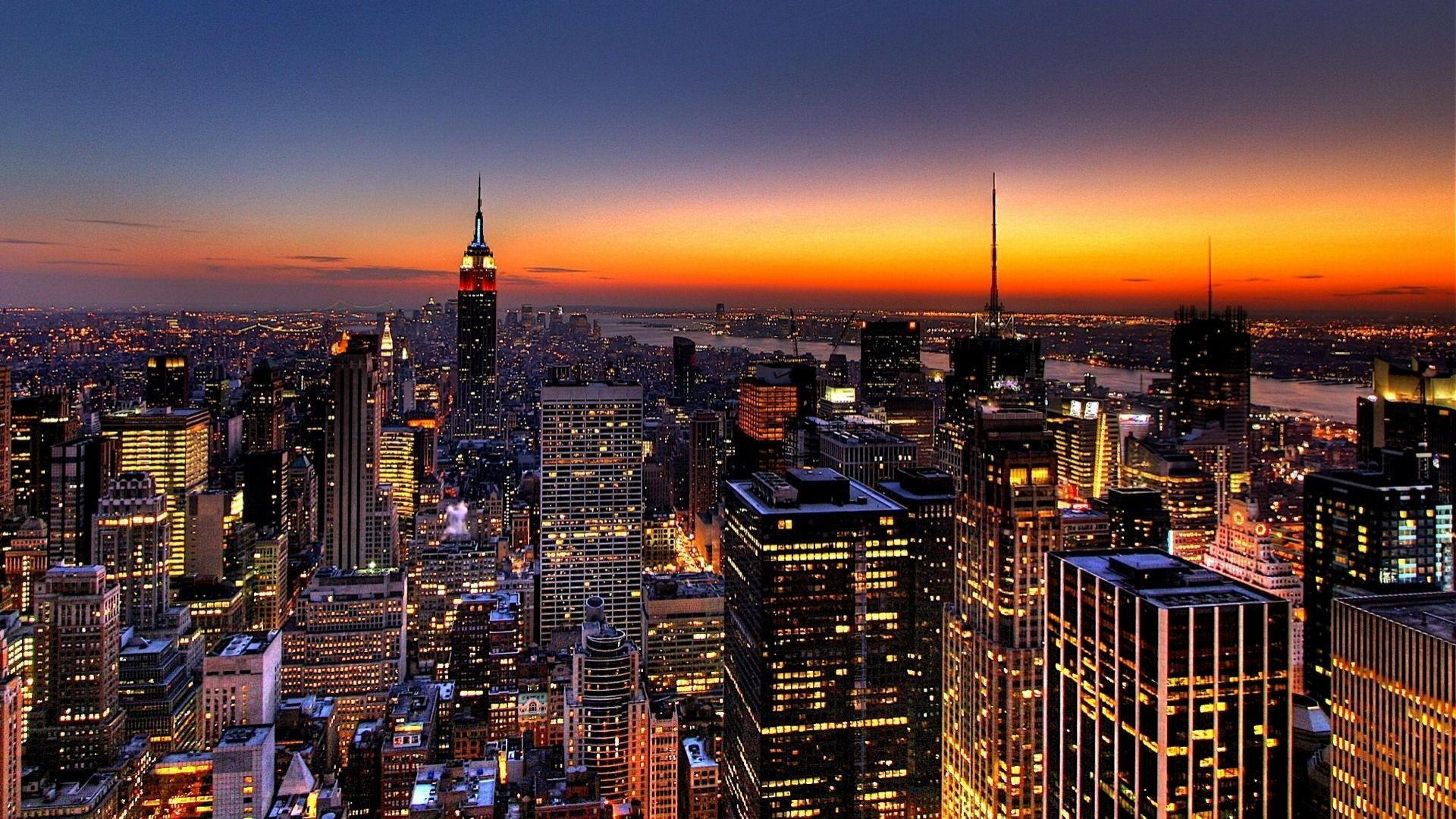 1920x1080 New York City Skyline 1080p Wallpaper City HD Wallpapers | Wide Screen Wallpapers 1080p,2K,4K | New york wallpaper, New york night, Nyc skyline