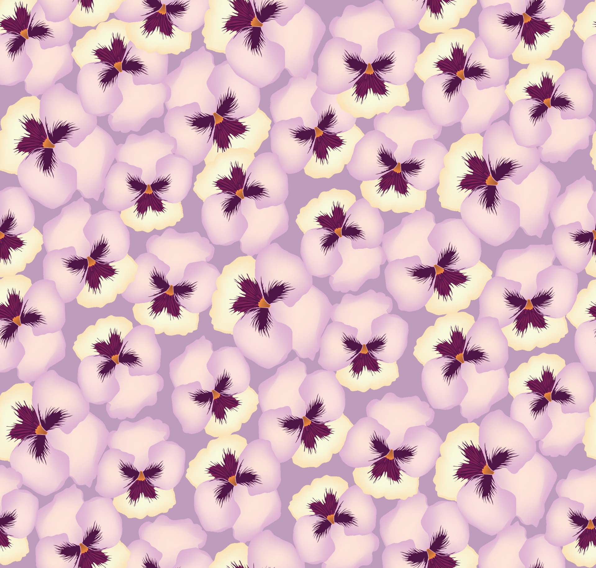 1920x1829 Floral seamless pattern. Flower pansy background. Floral seamless texture with flowers. Flourish tiled wallpaper 2276256 Vector Art