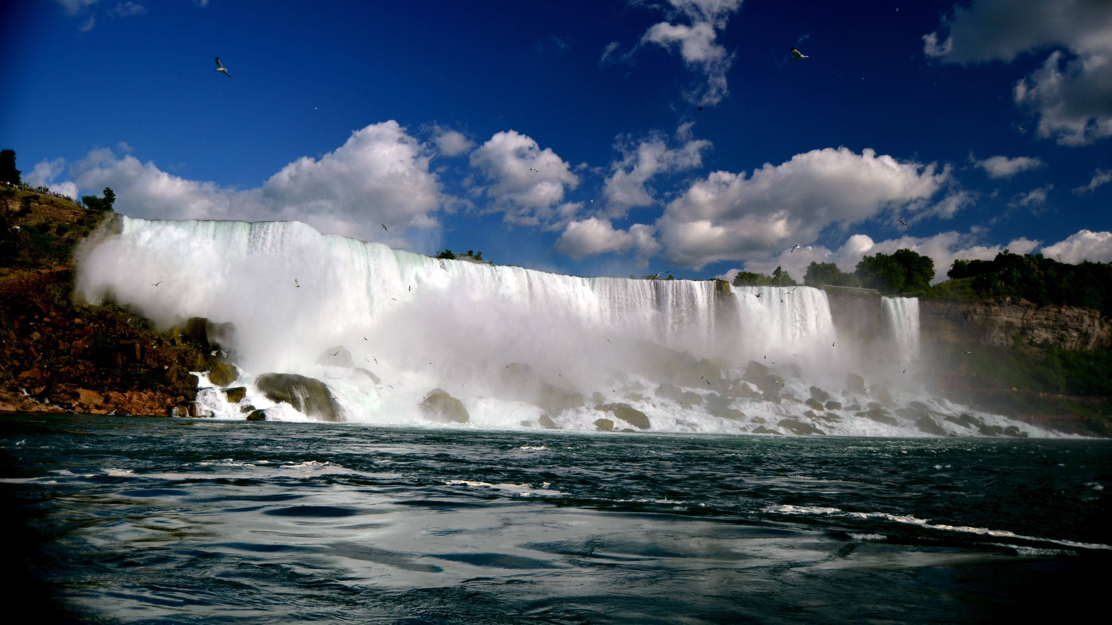 3840x2160 Download Niagara Falls Filmic Landscape Wallpaper