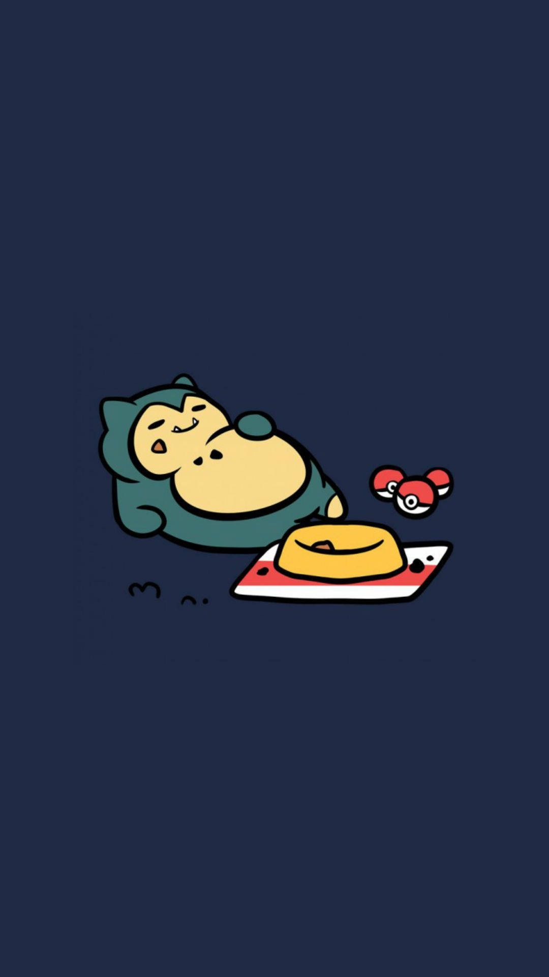 1080x1920 Download Snorlax With Food Phone Wallpaper