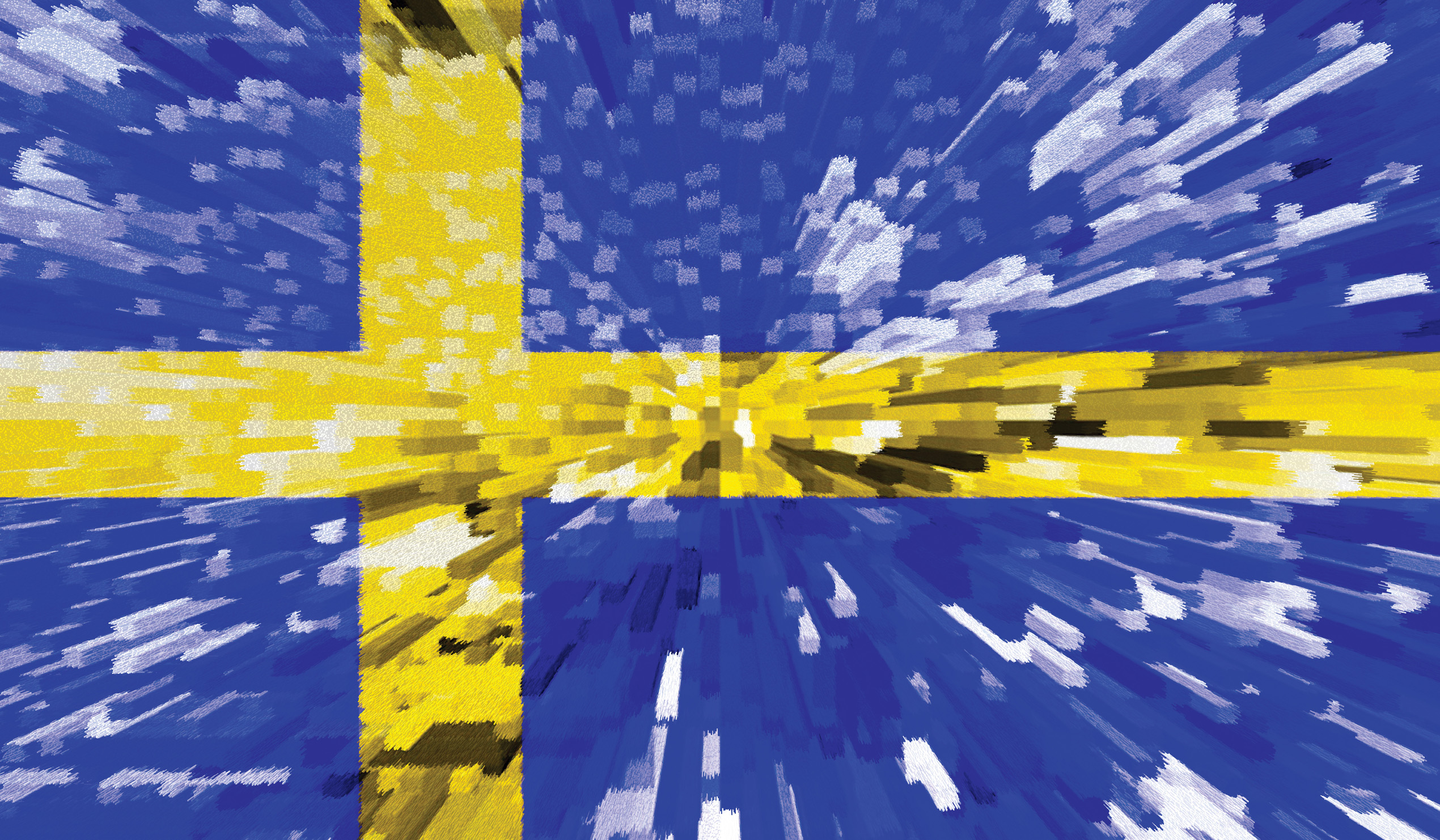 2540x1482 Swedish Flag by Dr-Pe