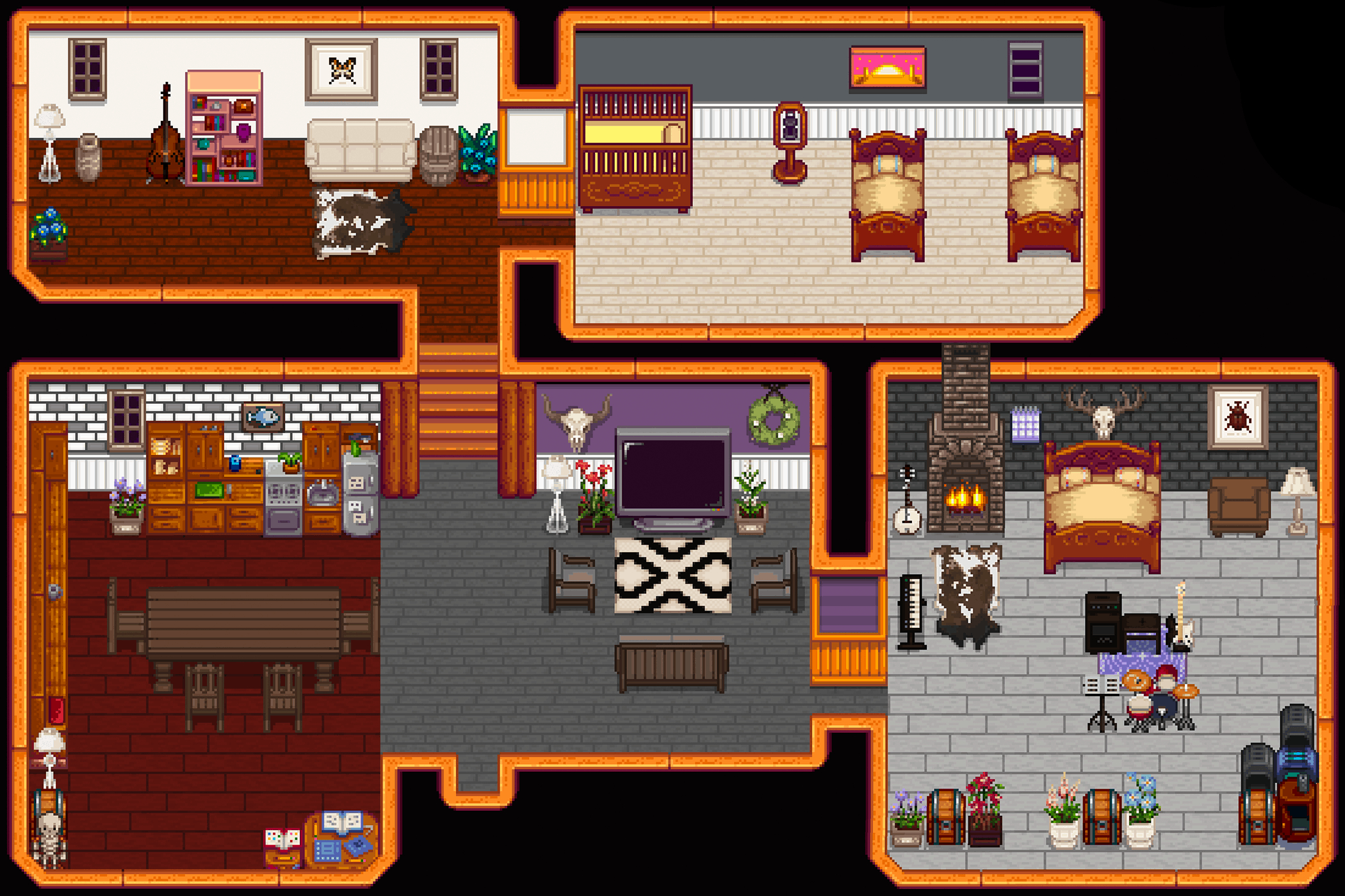 2100x1400 Montag's Modern Wallpapers and Hardwoods Stardew Valley Mod download