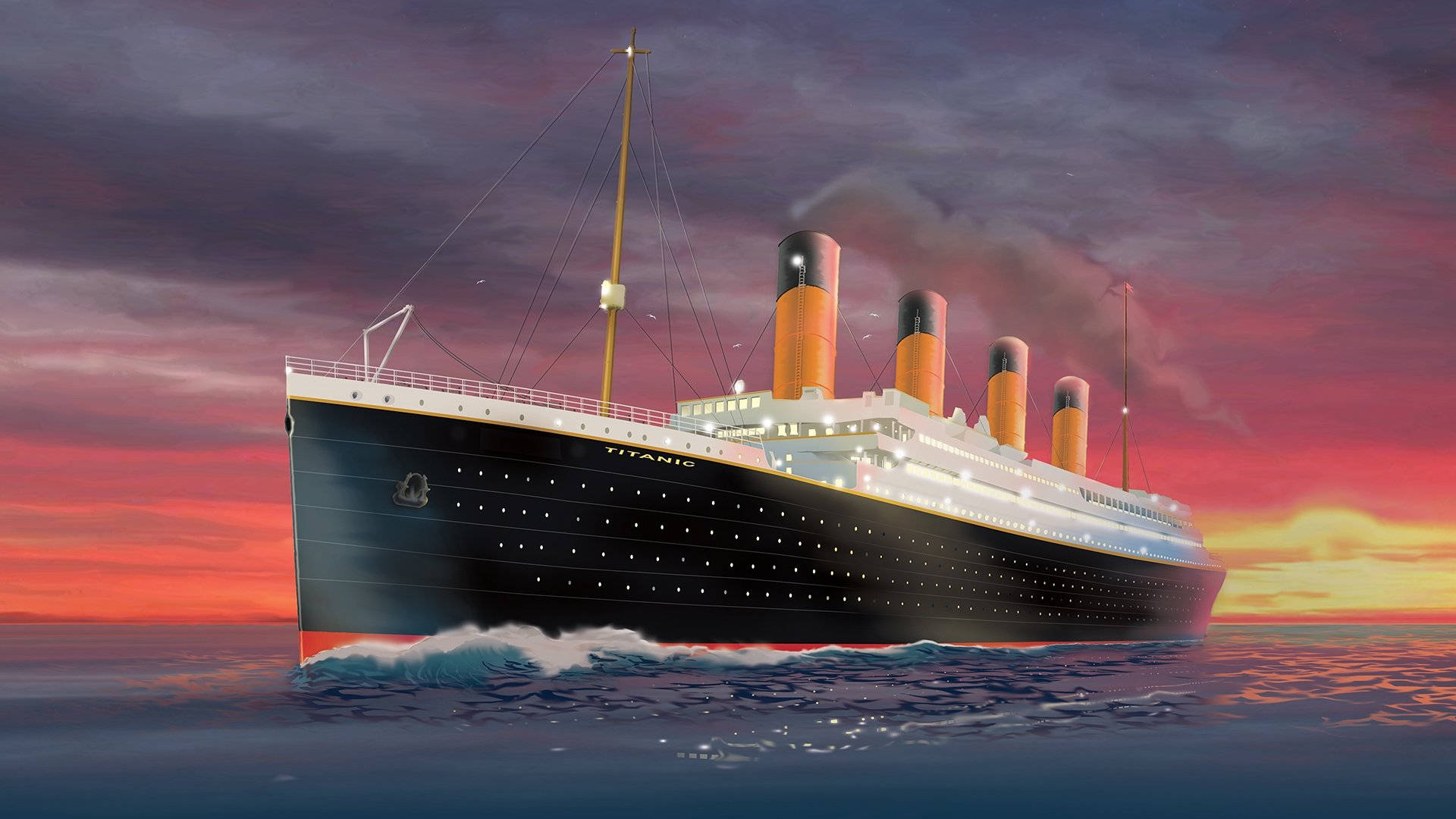 1920x1080 Download Titanic In Sunset Wallpaper
