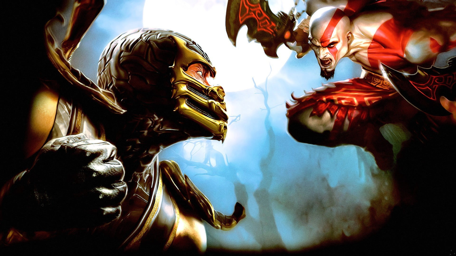 1920x1080 The God of War and Mortal Kombat Scorpion wallpaper HD wallpaper | Wallpaper Flare