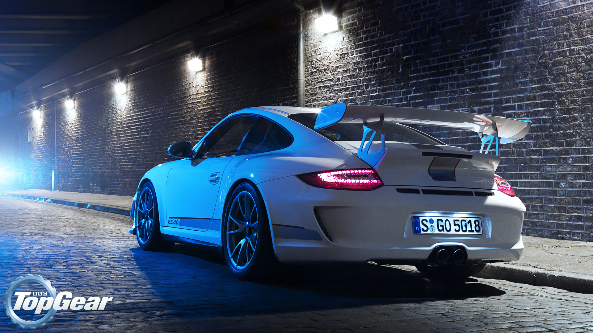 1920x1080 Images Porsche 911 Top Gear White Back view night time