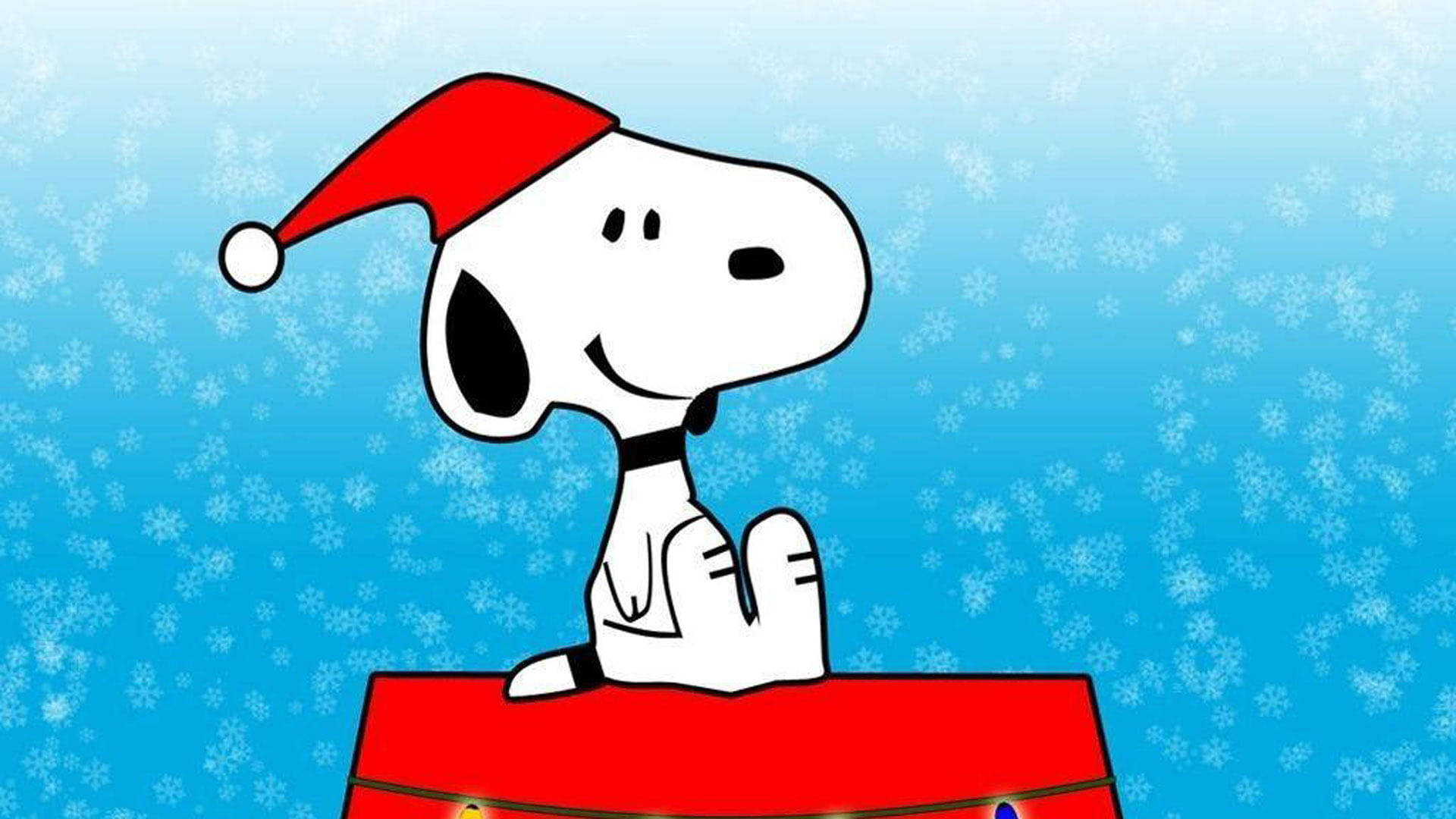 1920x1080 Download Snoopy Christmas Hat Wallpaper