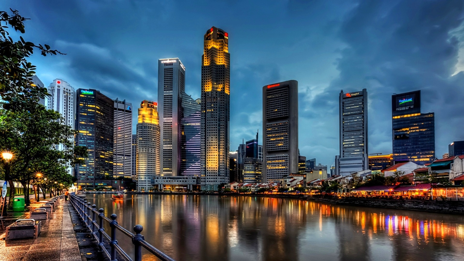 1920x1080 singapore, Harbor, Buildings, Skyscrapers, Reflection Wallpapers HD / Desktop and Mobile Backgrounds