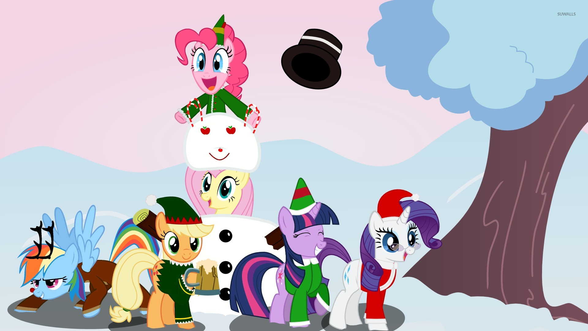1920x1080 My Little Pony Christmas Wallpapers Top Free My Little Pony Christmas Backgrounds