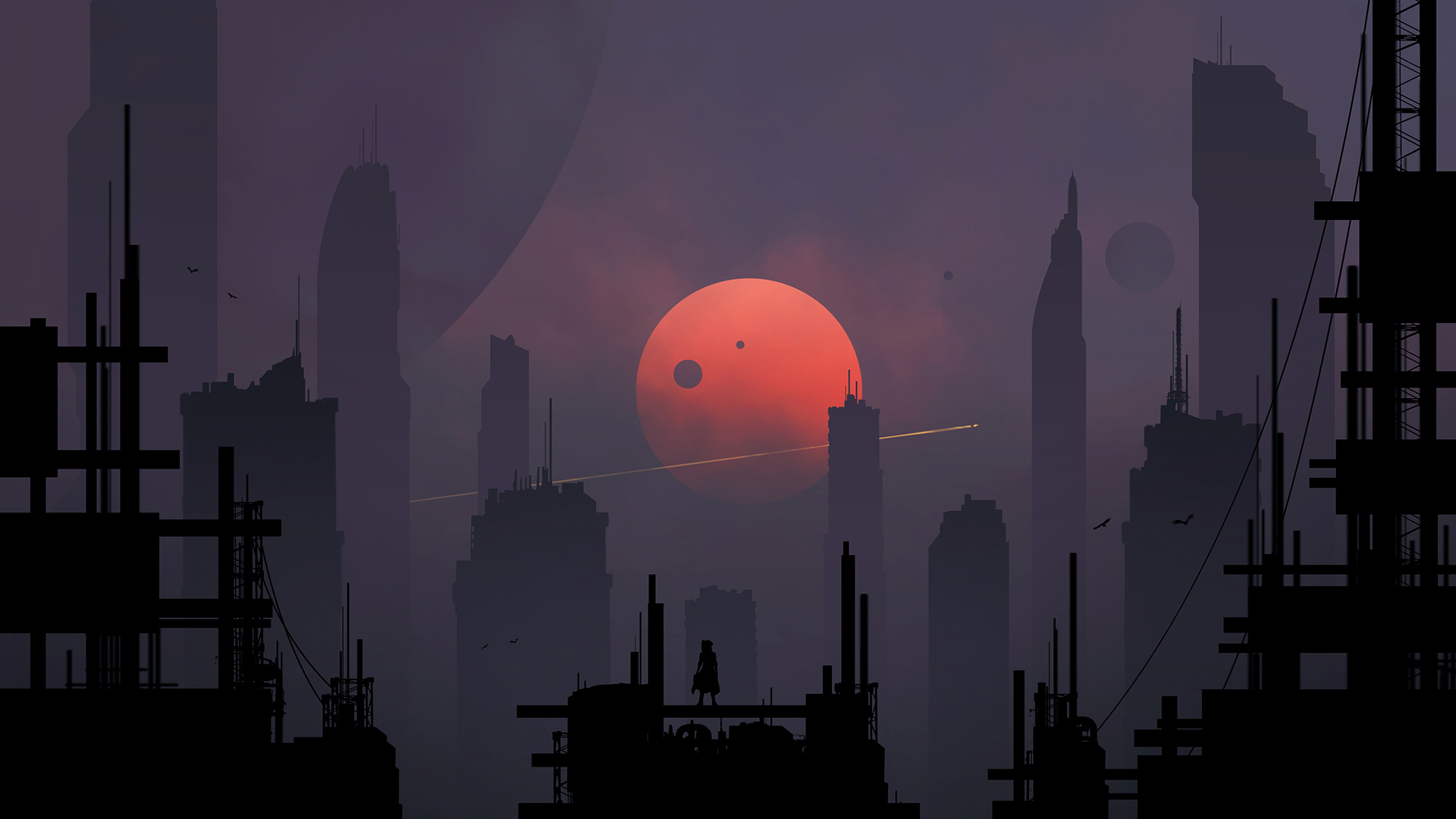1920x1080 Scifi City Minimalism, HD Artist, 4k Wallpapers, Images, Backgrounds, Photos and Pictures
