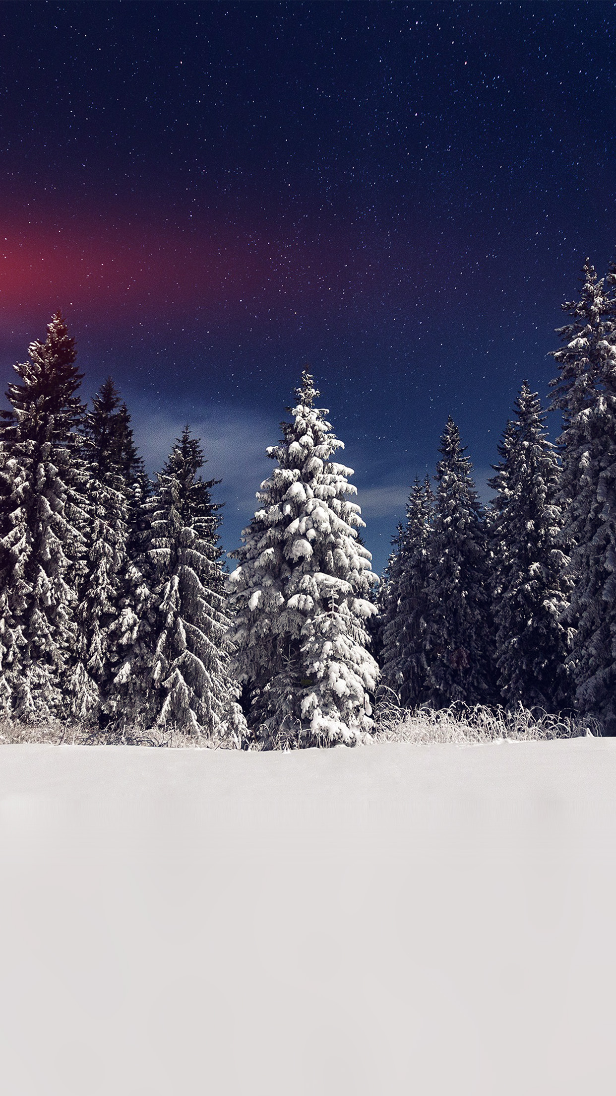 1242x2208 | iPhone X wallpaper | mz24-snow-winter-woodmountain-sky-star-night-flare