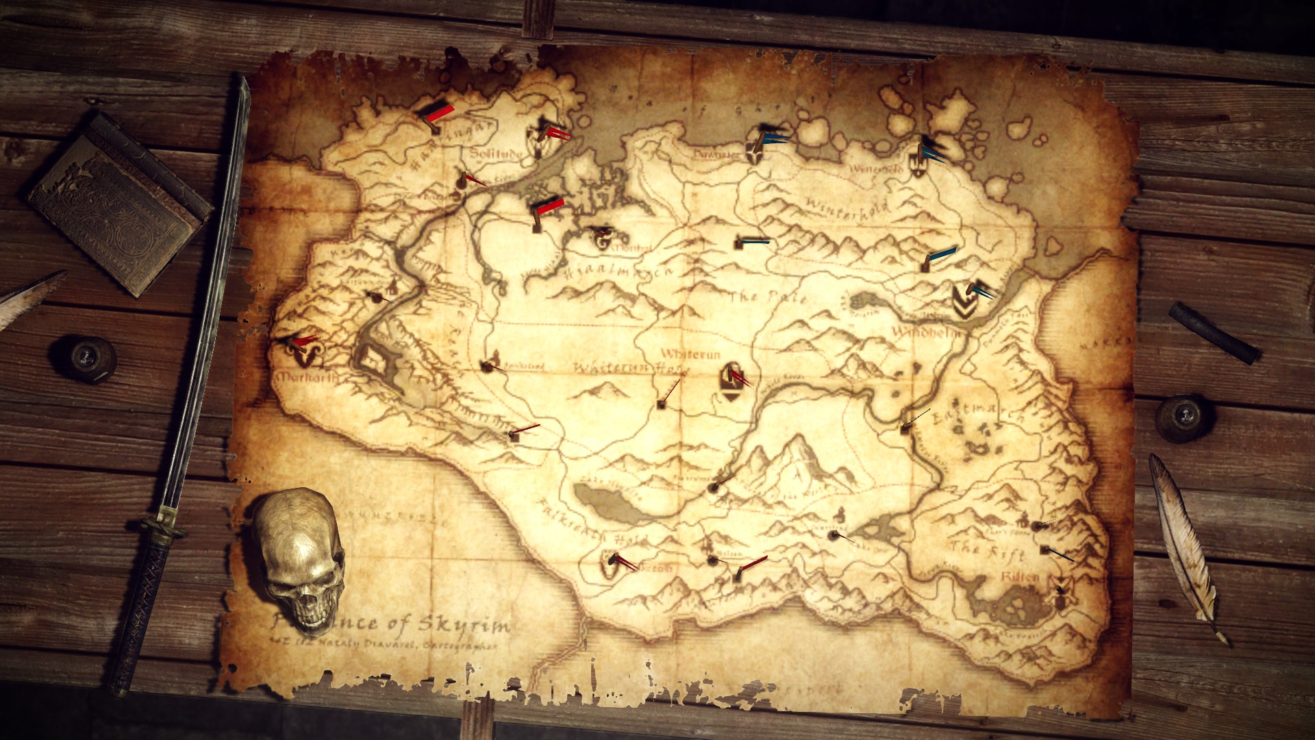 1920x1080 The Map Wallpaper at Skyrim Nexus Mods and Community
