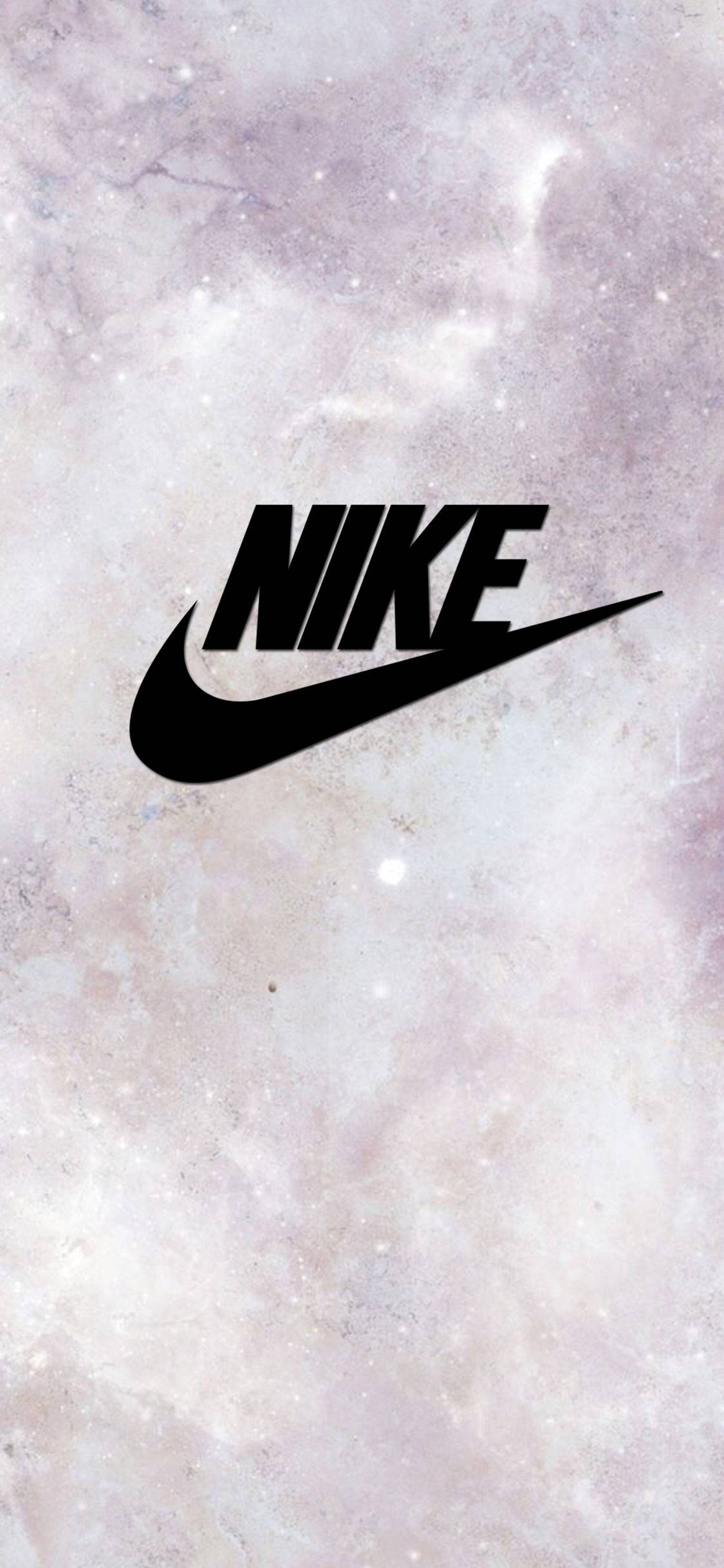1125x2436 Download Nike Girl Logo On Moon Surface Wallpaper