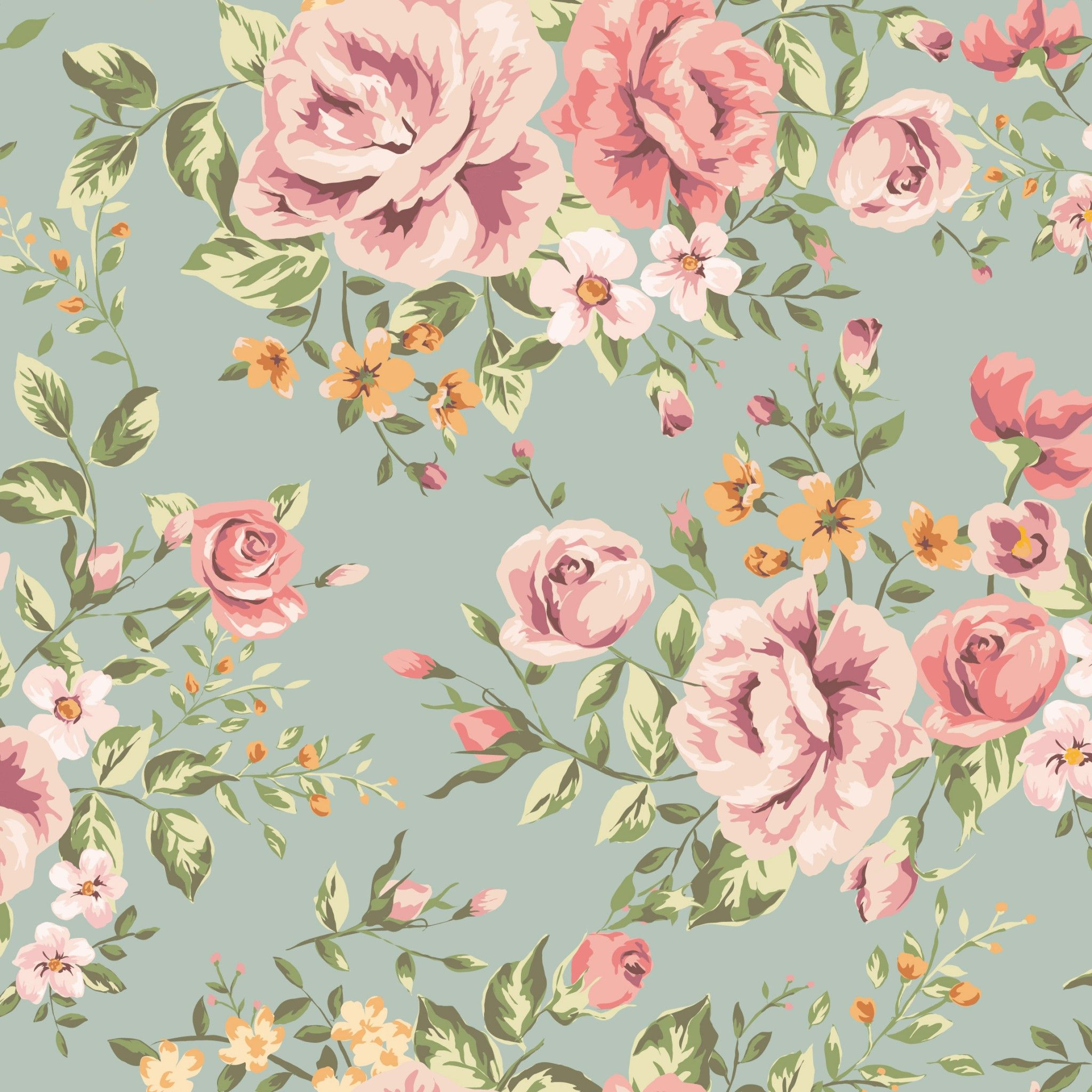 2048x2048 Classic Seamless Vintage Flower Pattern | Vintage floral pattern wallpaper, Floral wallpaper, Vintage flowers wallpaper