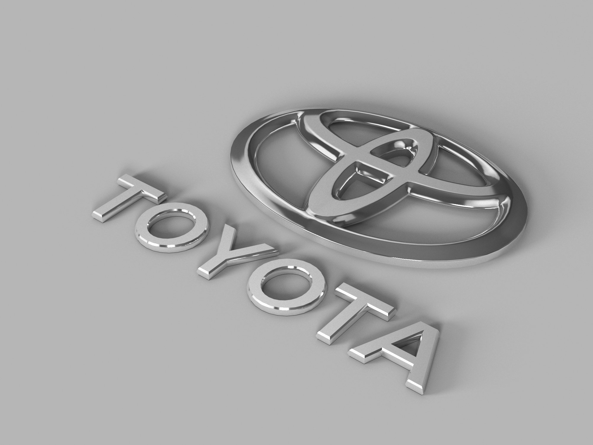 2000x1500 Toyota Logo Print Ready 3D Model by Hovak