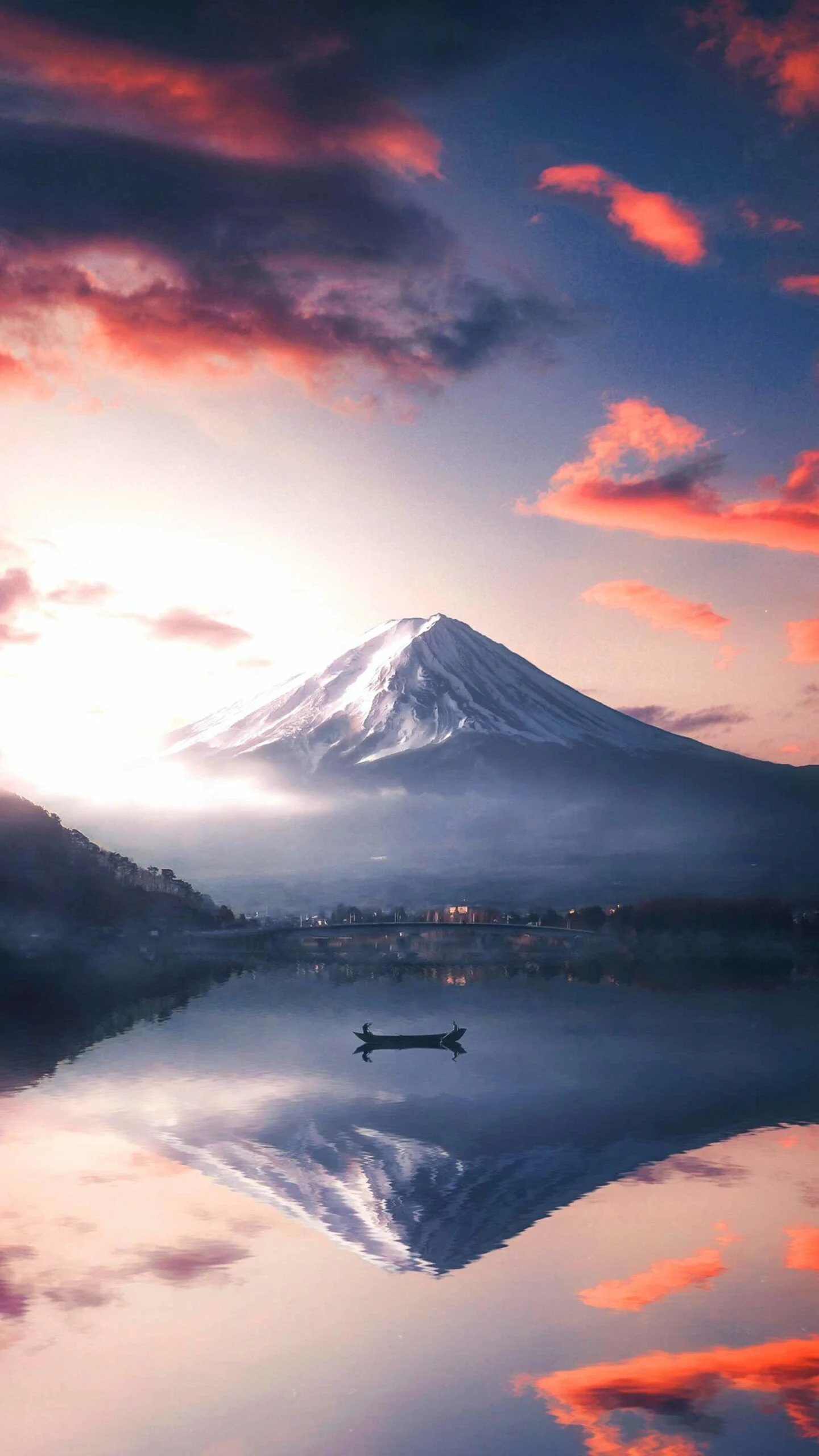 1440x2560 Mount Fuji Cherry Blossom Wallpapers Top Free Mount Fuji Cherry Blossom Backgrounds