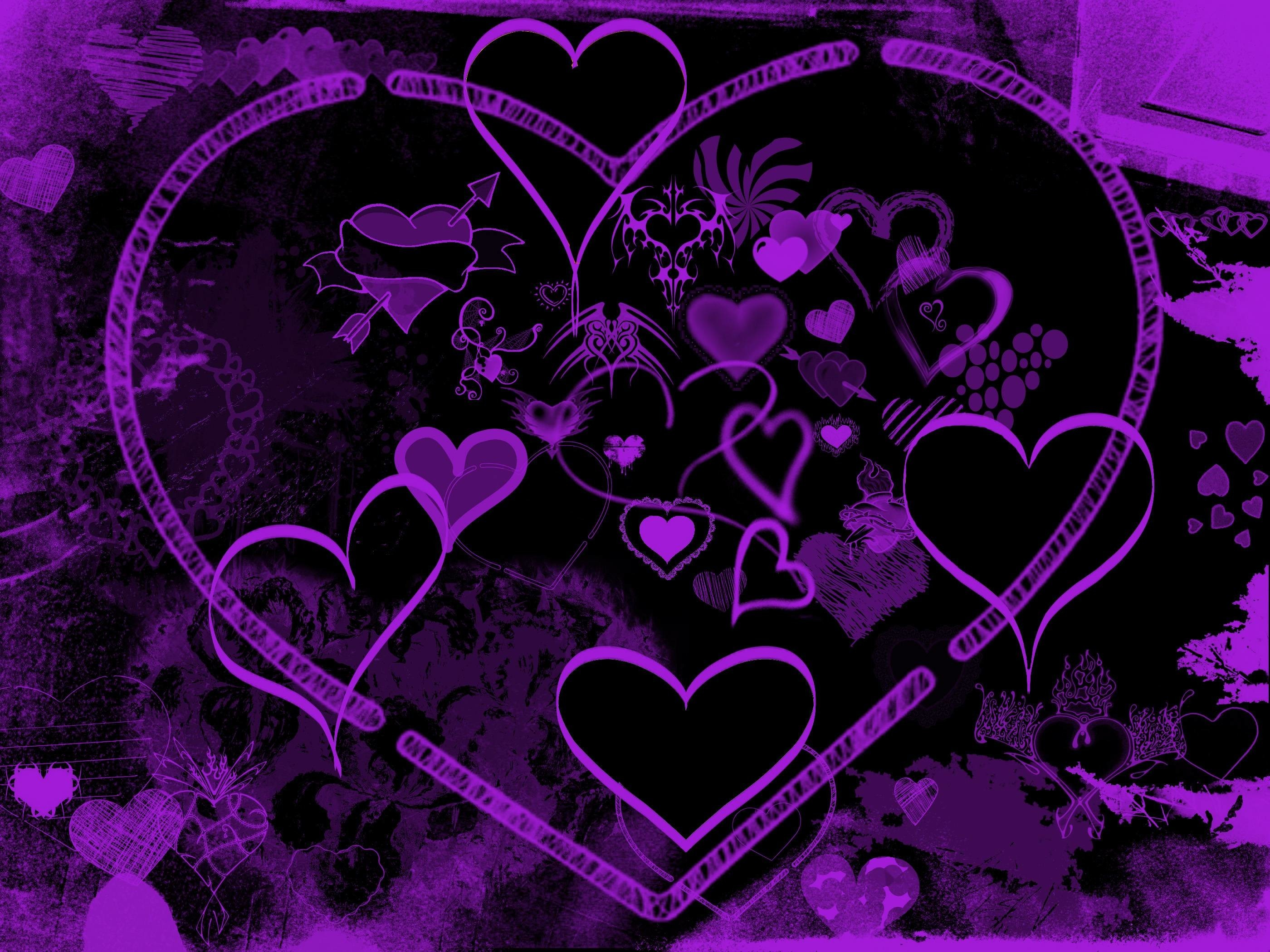 2800x2100 Purple Hearts Backgrounds (52+ pictures
