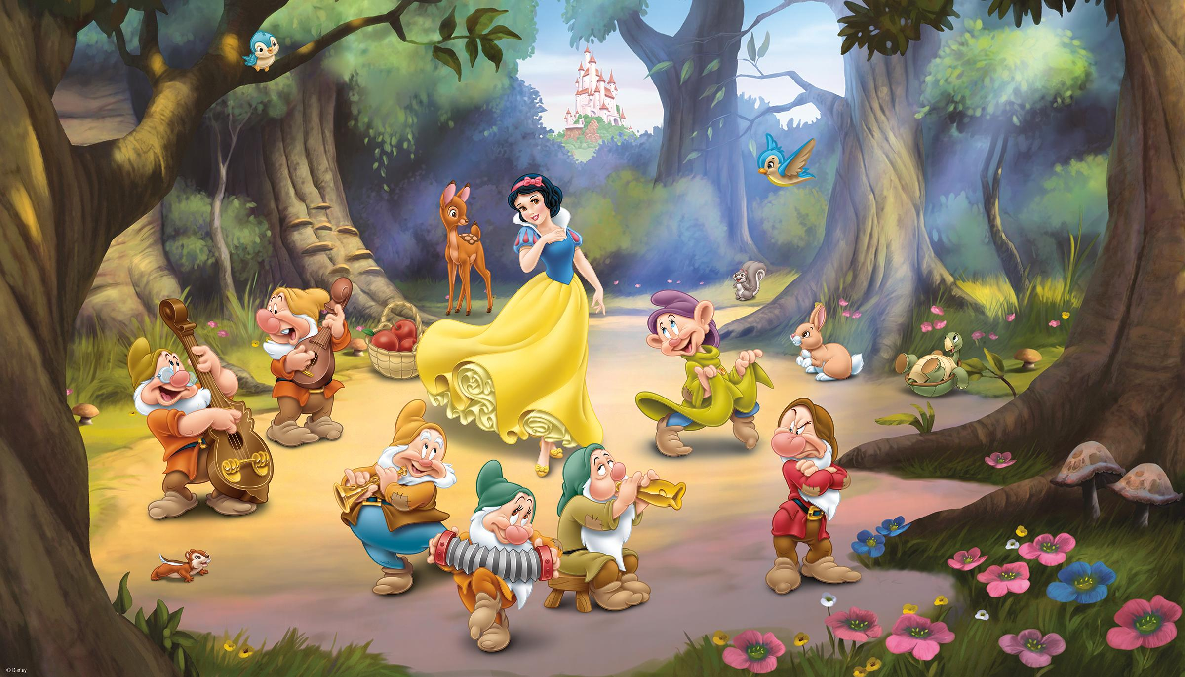 2400x1371 Disney Snow White and the Seven Dwarfs Mural |Mid-size Wall Murals |The Mural Store