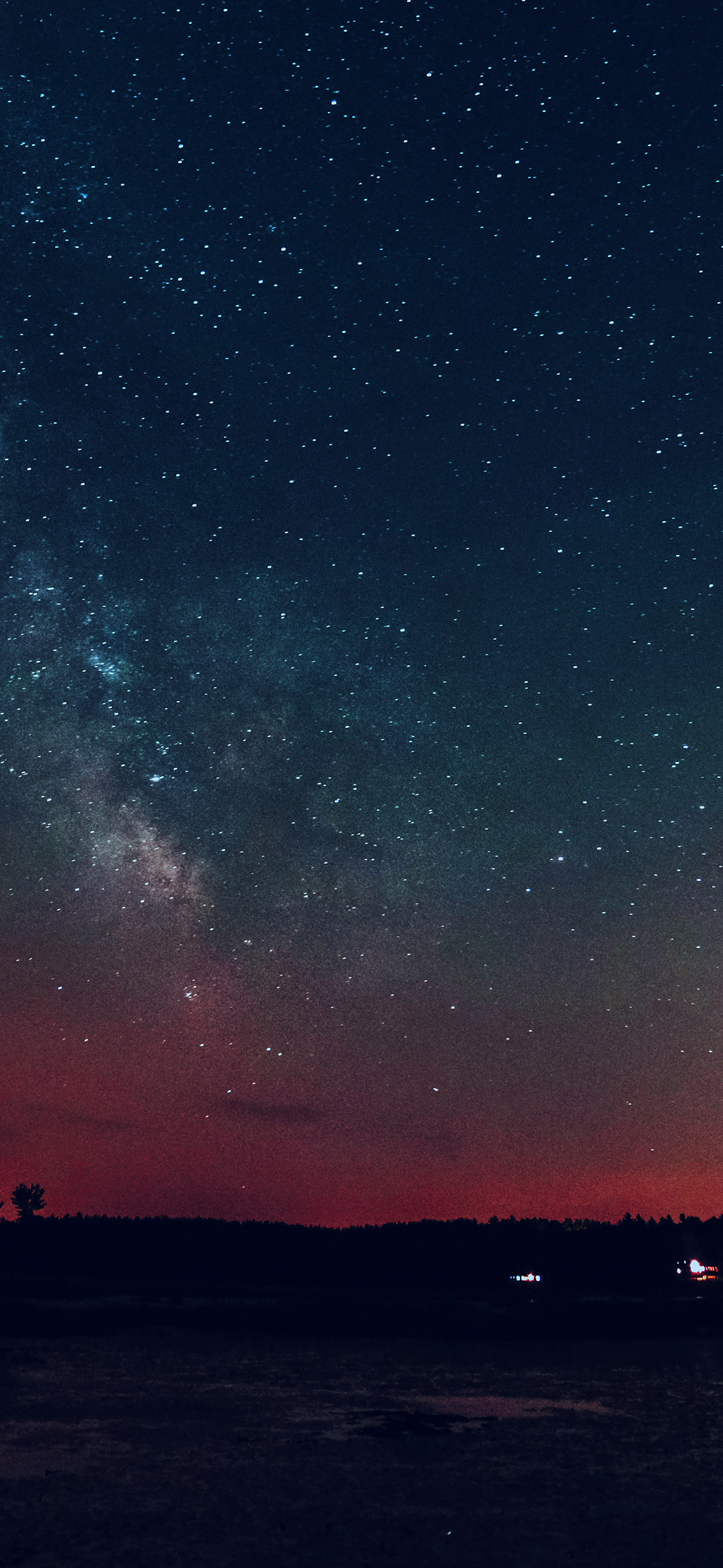 1125x2436 | iPhone11 wallpaper | nk53-night-sky-star-starryromantic-red