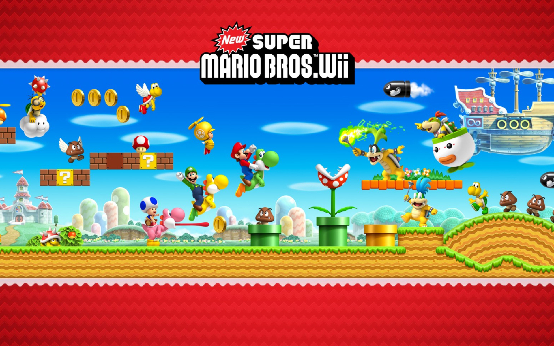 1920x1200 New Super Mario Bros. Wii HD Wallpaper