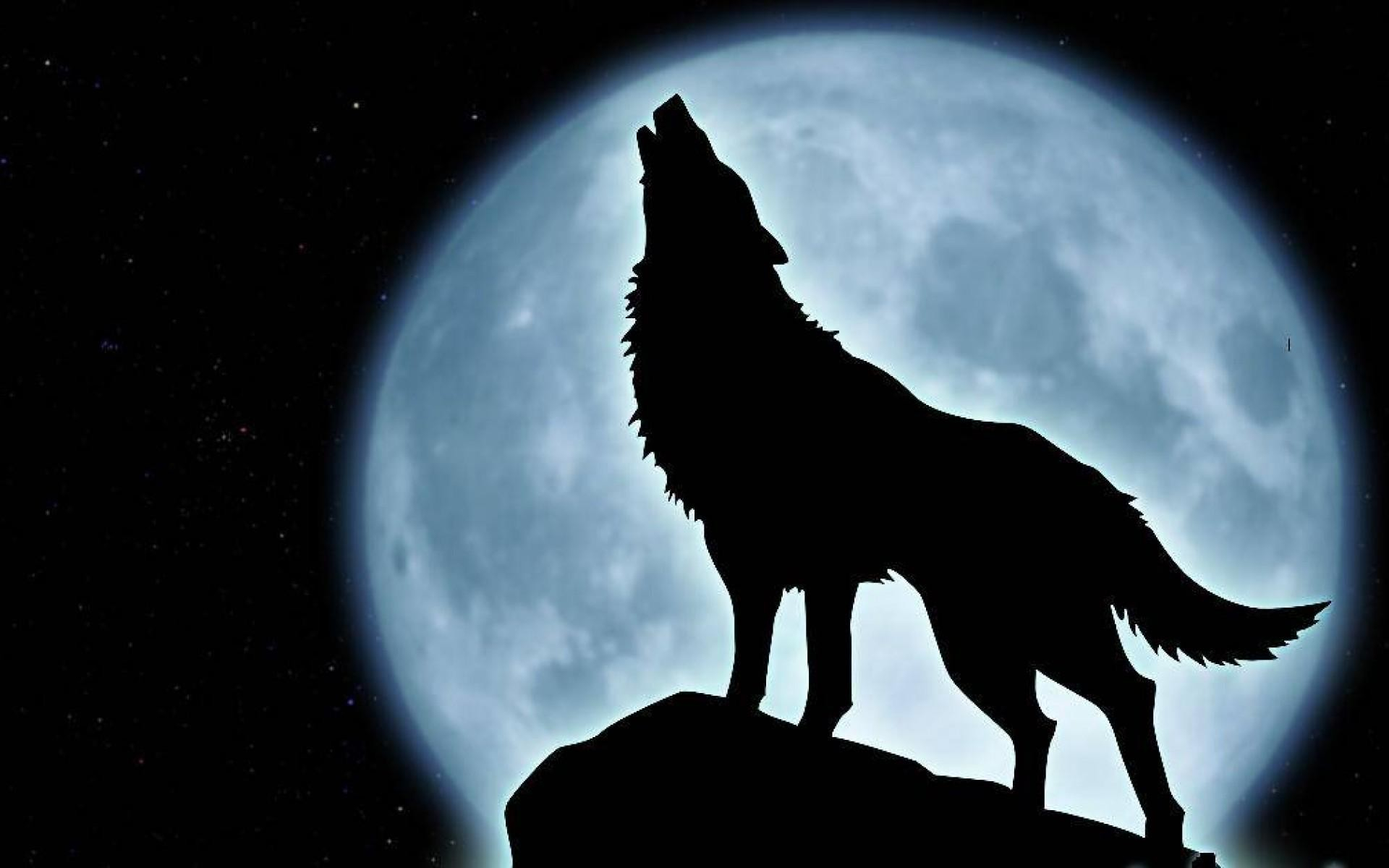 1920x1200 Wolf Howling at the Red Moon Wallpaper (62+ pictures