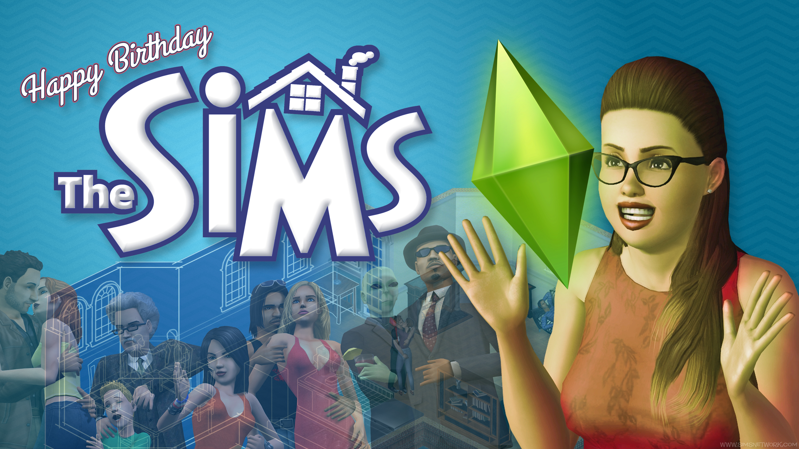 2560x1440 The Sims Anniversary 2014 | SNW