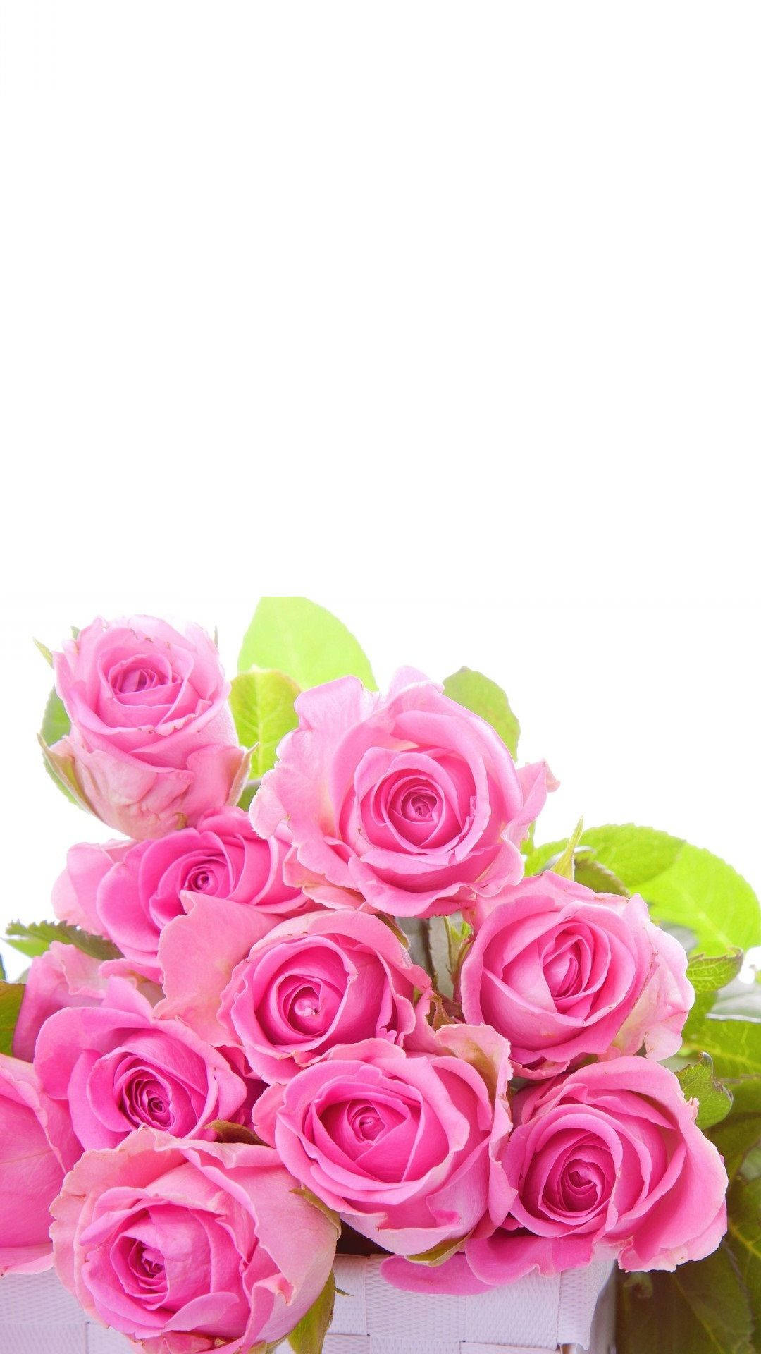 1080x1920 Download Pink Roses Flower Bouquet Wallpaper