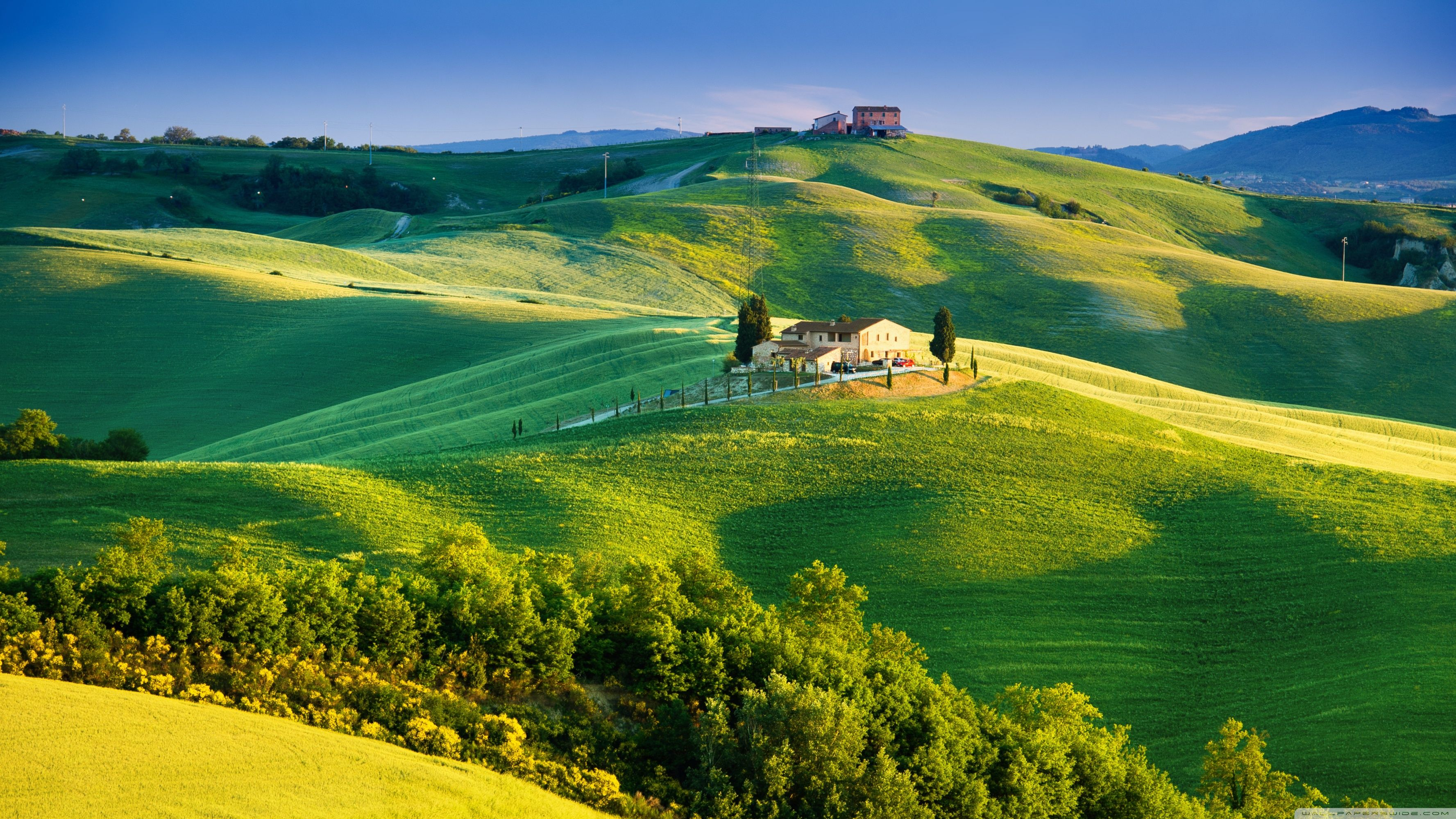 3554x1999 Tuscany Landscape Wallpapers