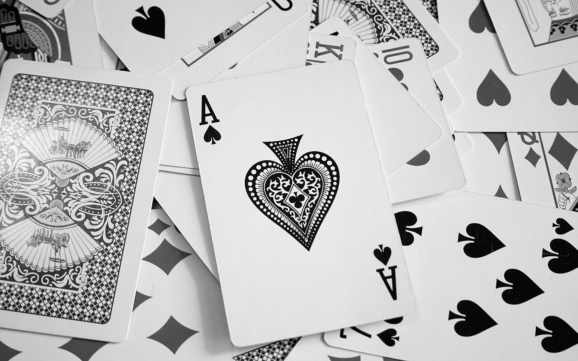 1920x1200 playing card lot #cards Ace of Spades #monochrome playing cards #1080P # wallpaper #hdwallpaper #desktop | Fun card games, Cards, Ace card