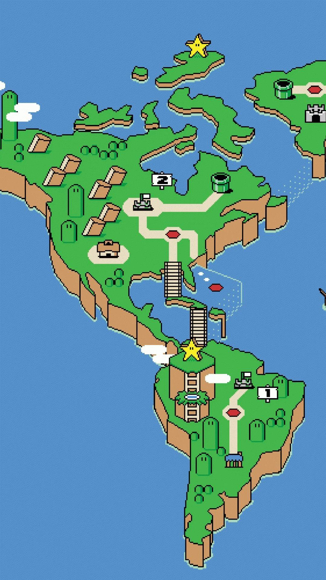 1080x1920 Super Mario World Map Wallpapers