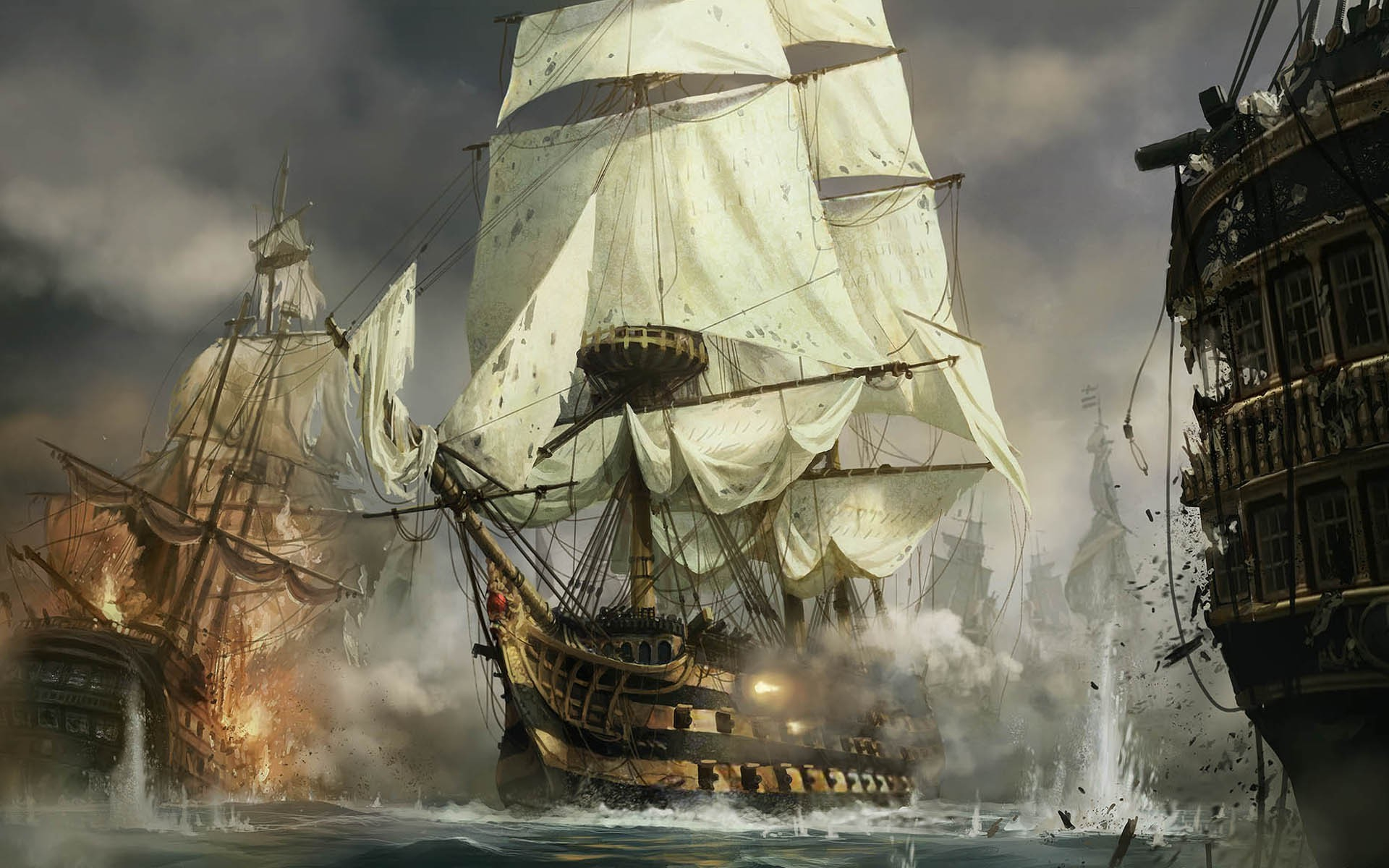 1920x1200 Wallpaper : boat, sailing ship, sea, vehicle, old ship, ghost ship, watercraft, px, frigate, ship of the line, galleon, caravel 4kWallpaper 518086 HD Wallpapers