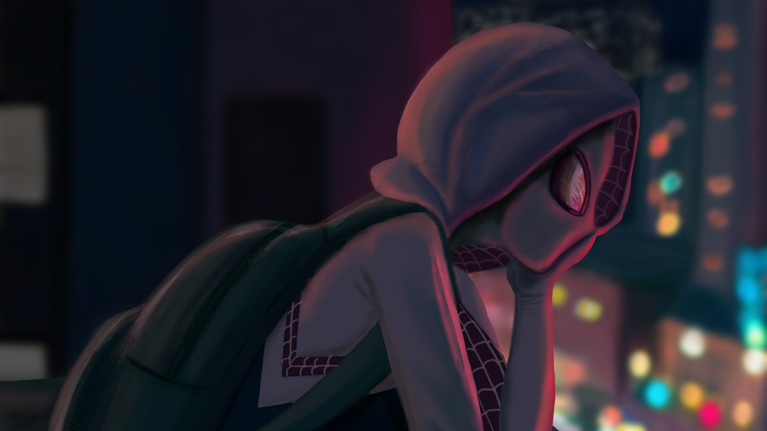 2550x1434 Art Spider Gwen Stacy, HD Superheroes, 4k Wallpapers, Images, Backgrounds, Photos and Pictures