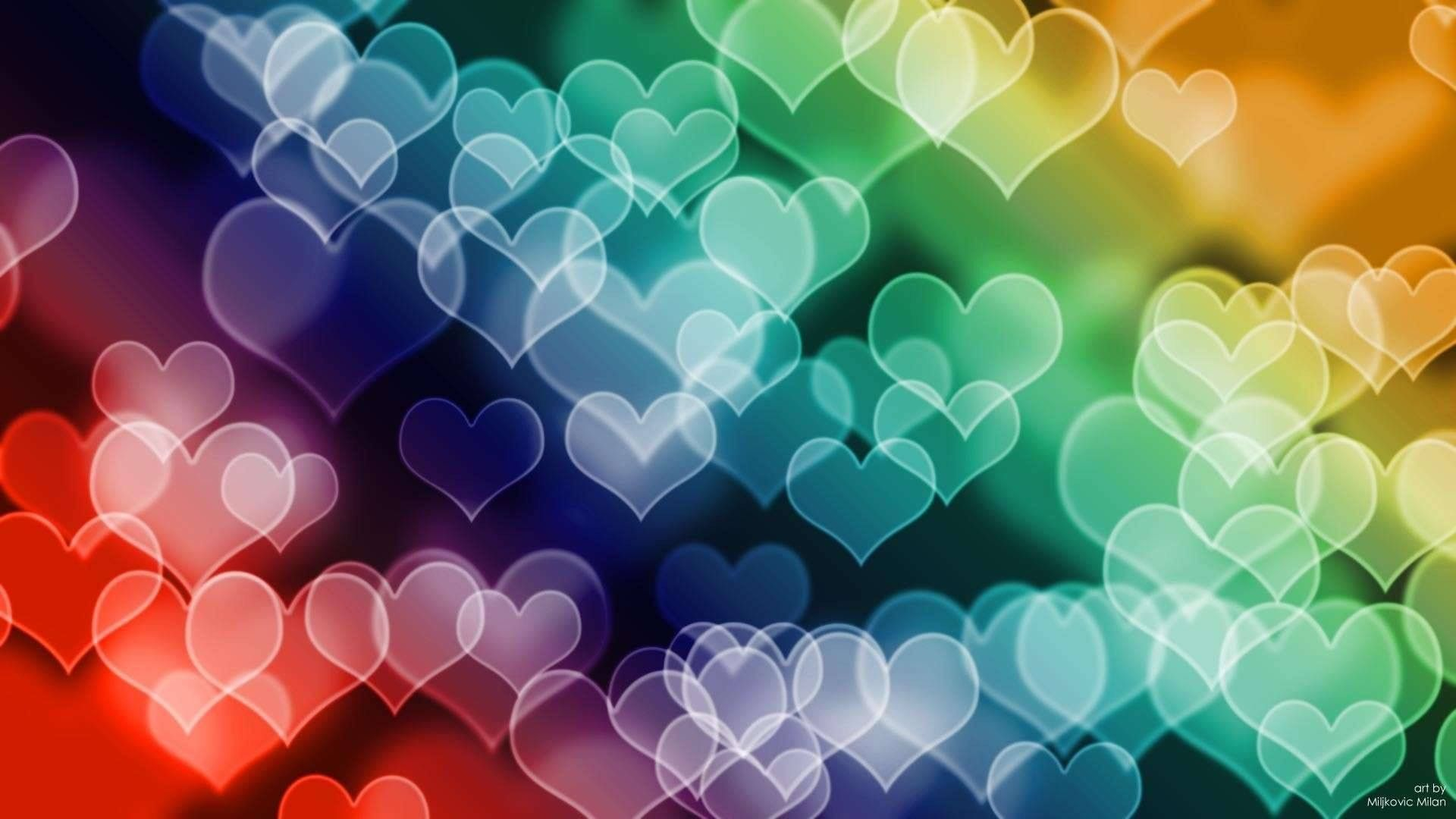 1920x1080 Rainbow Valentines Heart Wallpapers