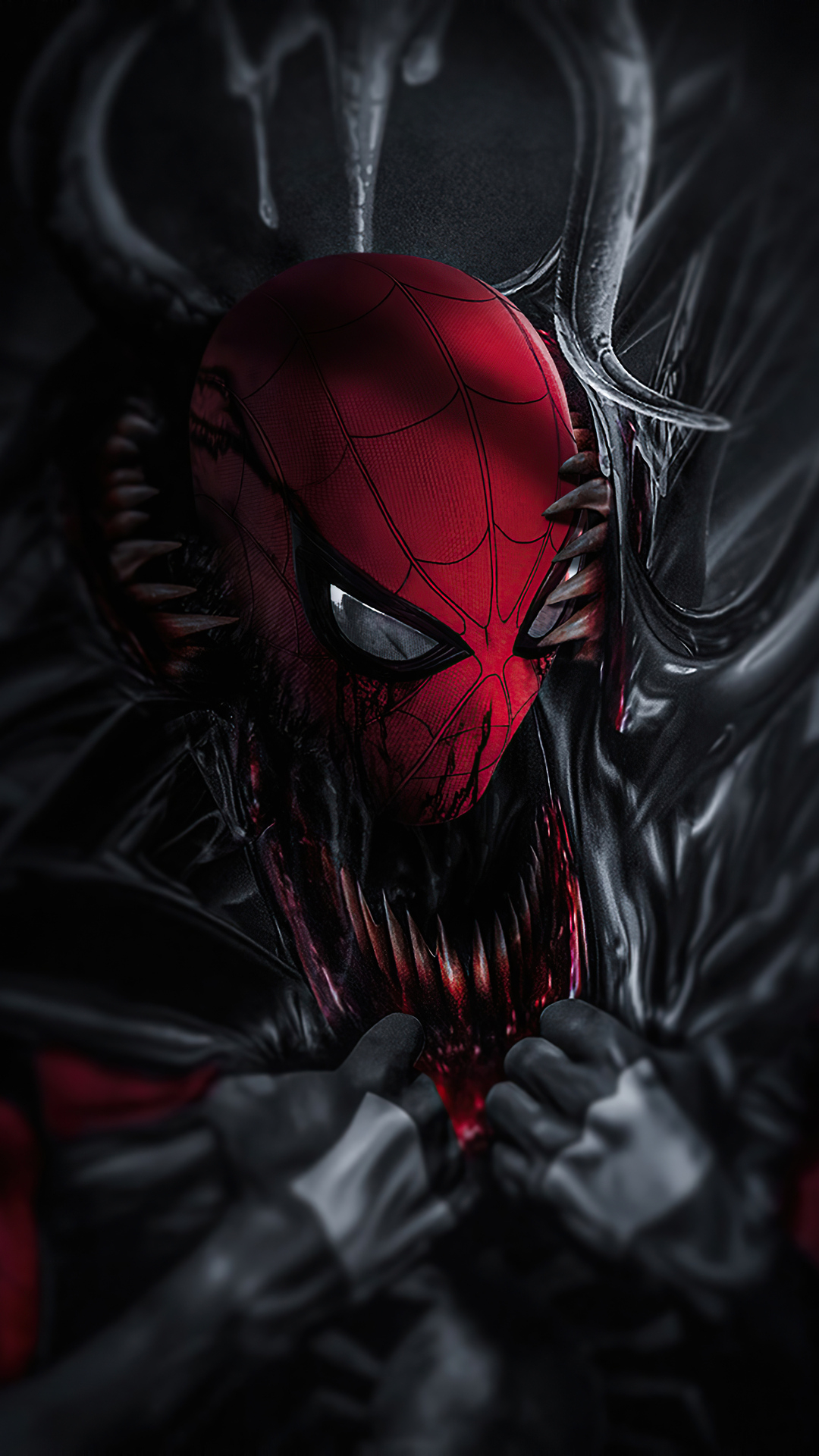 1080x1920 Venom Into Spiderman Iphone 7,6s,6 Plus, Pixel xl ,One Plus 3,3t,5 HD 4k Wallpapers, Images, Backgrounds, Photos and Pictures