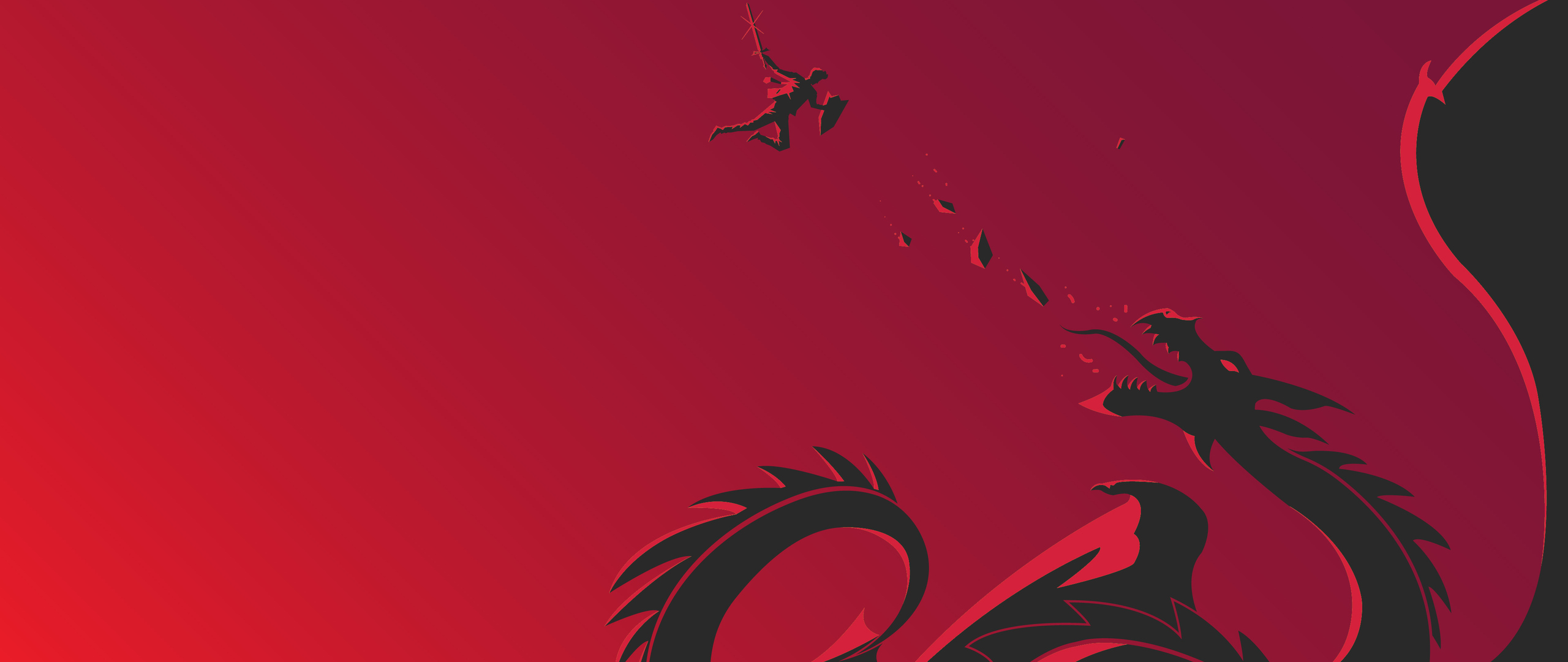 2560x1080 Red Dragon Vs Warrior Resolution HD 4k Wallpapers, Images, Backgrounds, Photos and Pictures