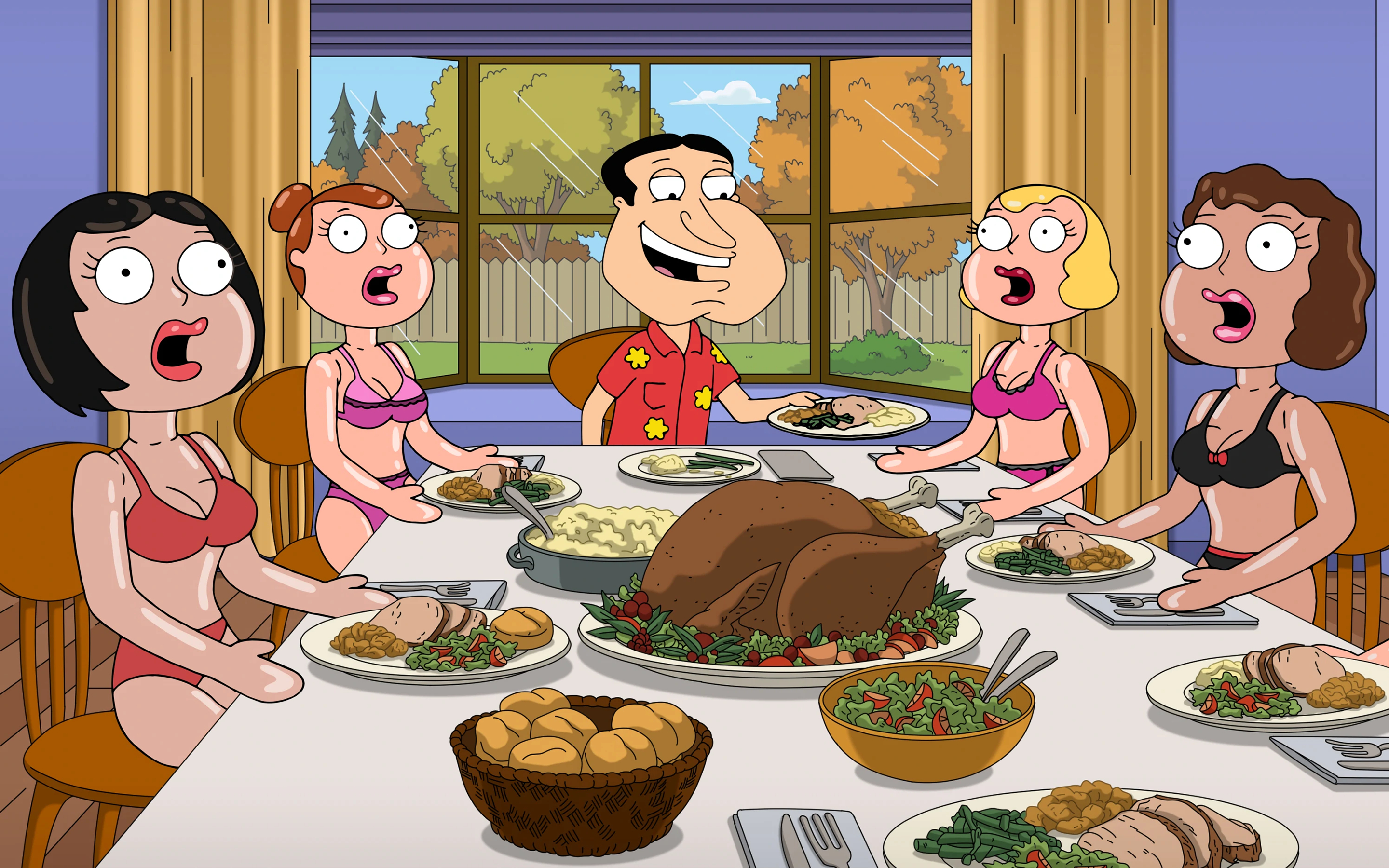 2880x1800 Family Guy Glenn Quagmire Thanksgiving Holiday Tv Series Cartoon Wallpaper Resolution: ID:473859