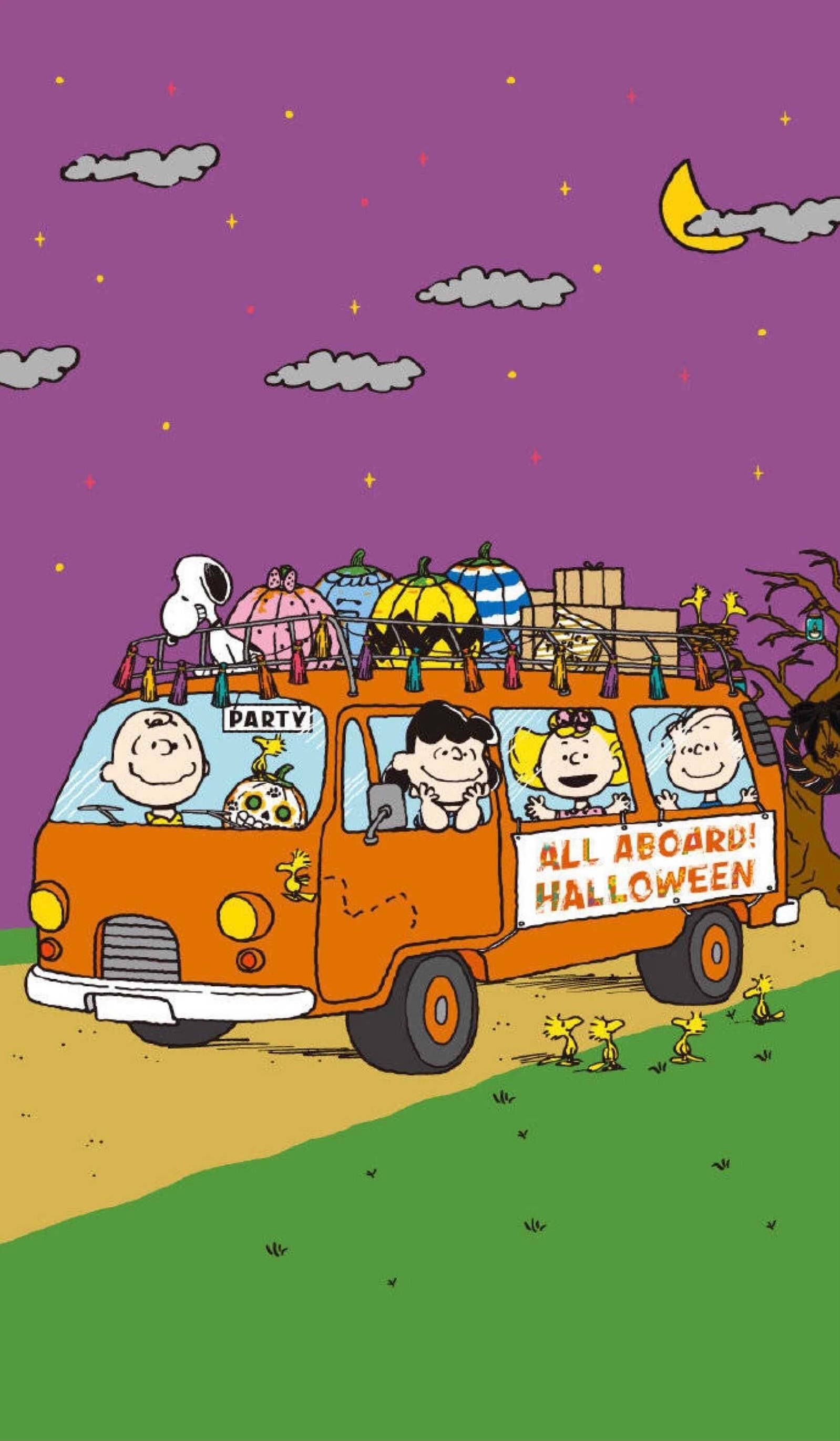 1598x2741 Download Charlie Brown Halloween Camping Wallpaper