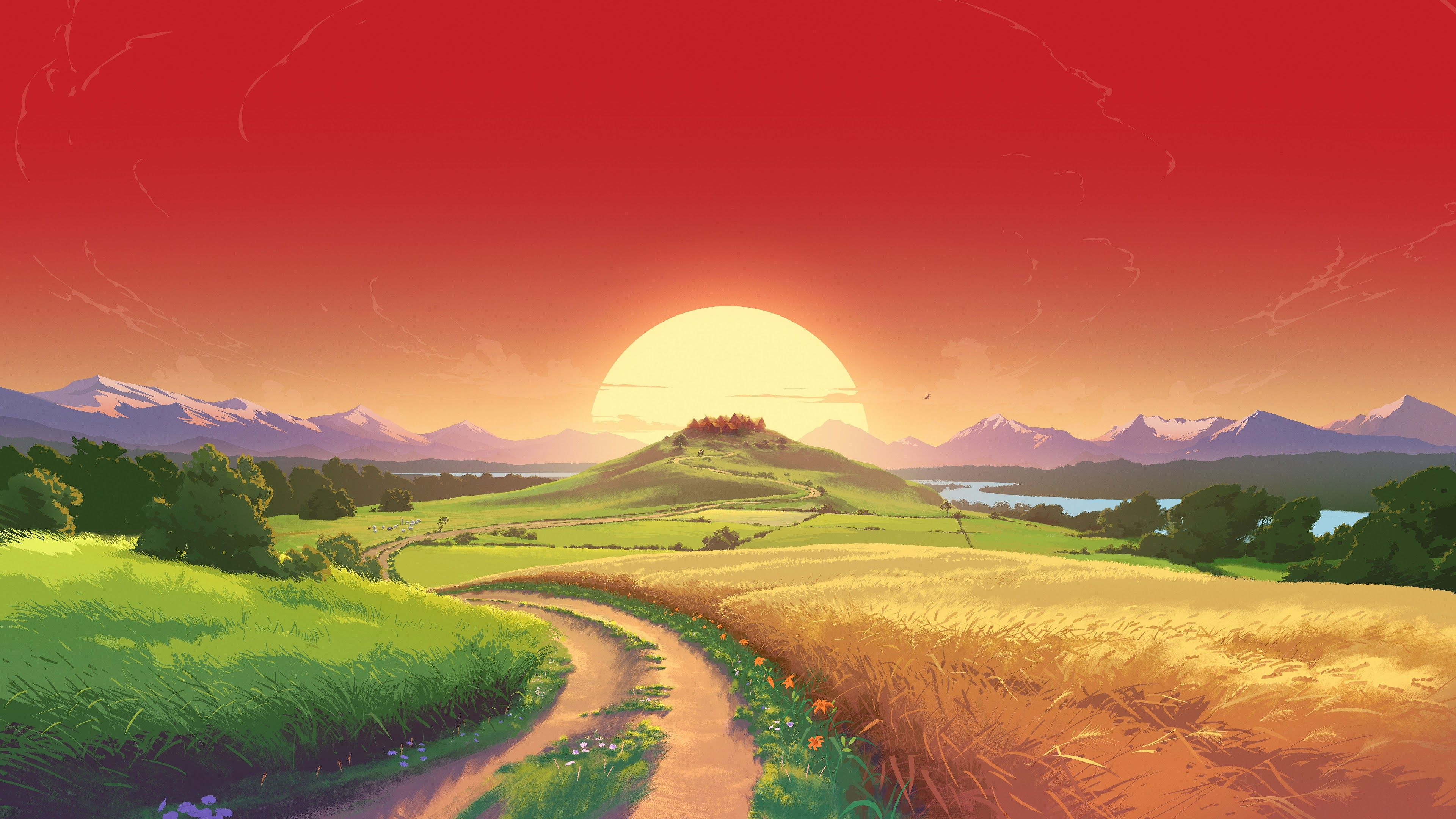3840x2160 Sunrise Landscape Wallpapers Top Free Sunrise Landscape Backgrounds