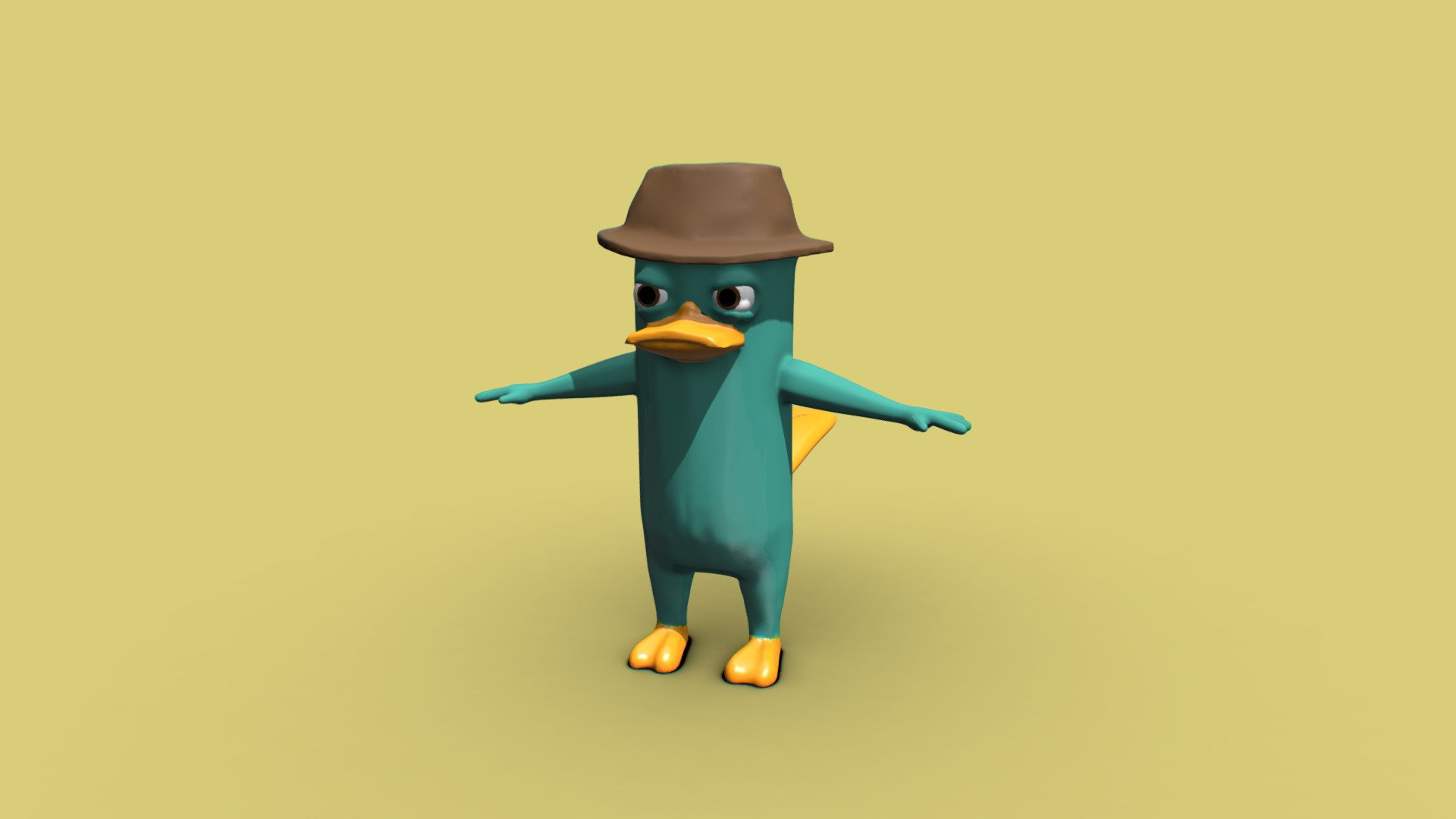 1920x1080 Agent P Perry the platypus Download Free 3D model by XtremeZero (@mohammedzero43) [5a6d702