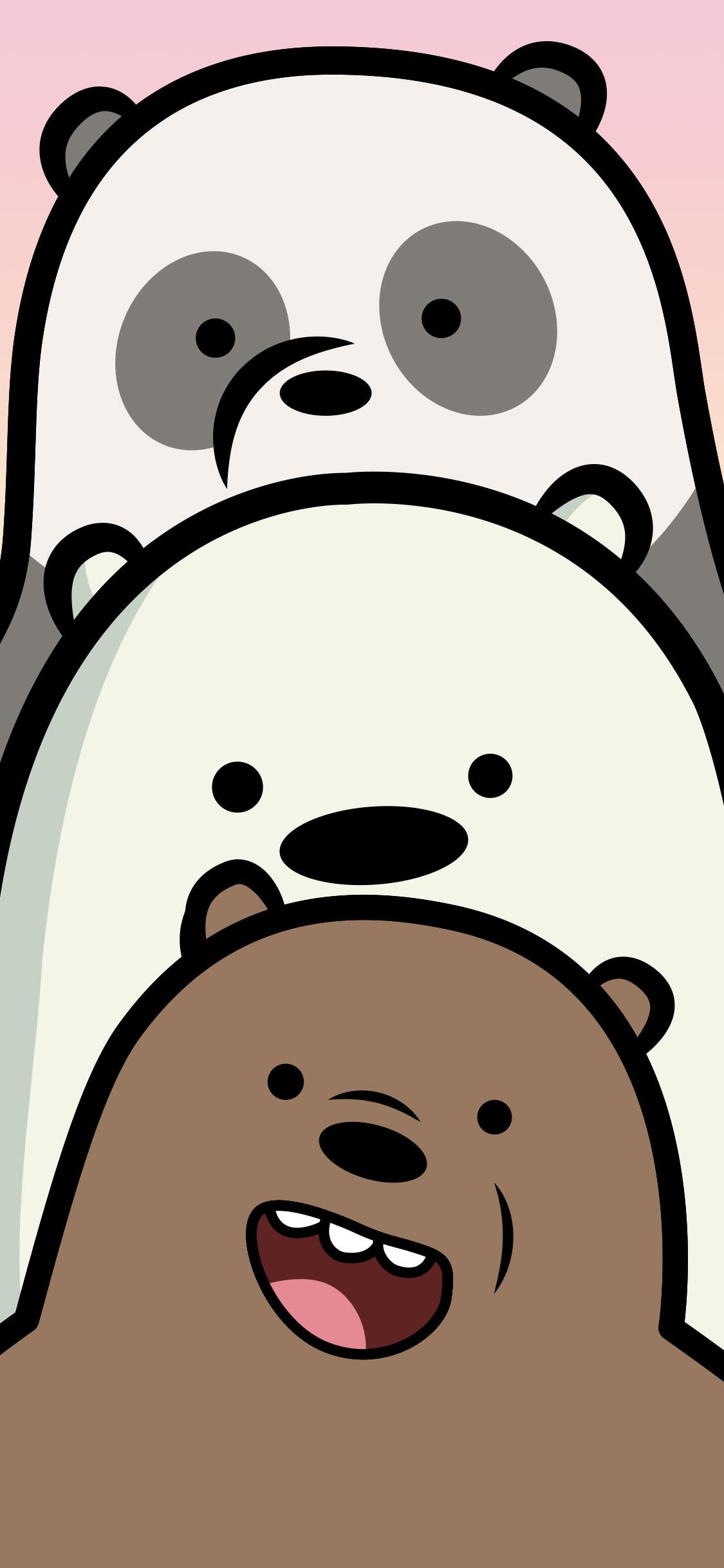 1125x2436 We Bare Bears iPhone Wallpapers